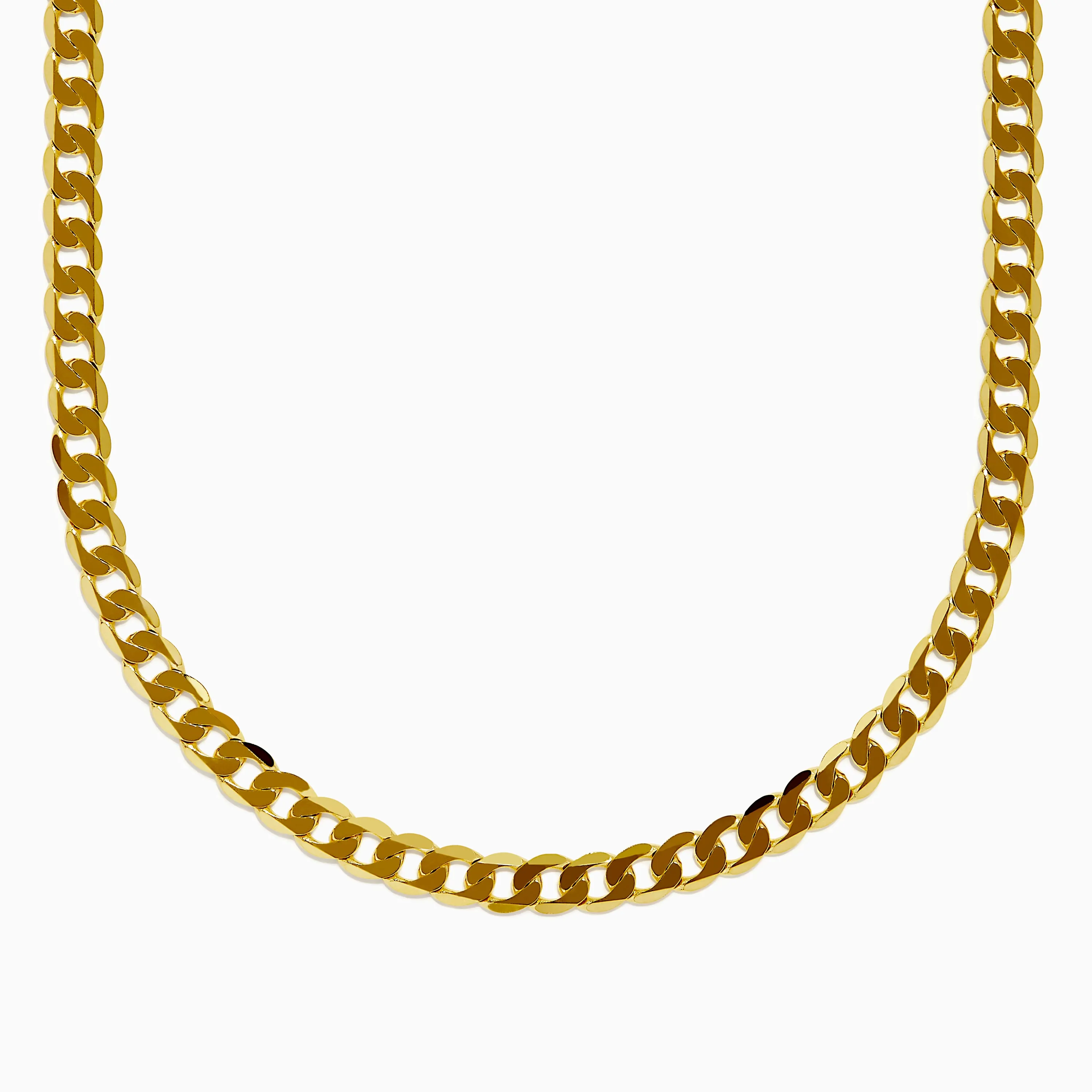 Men's 14K Yellow Gold Solid 24" Curb Links Chain Necklace sold by Effy