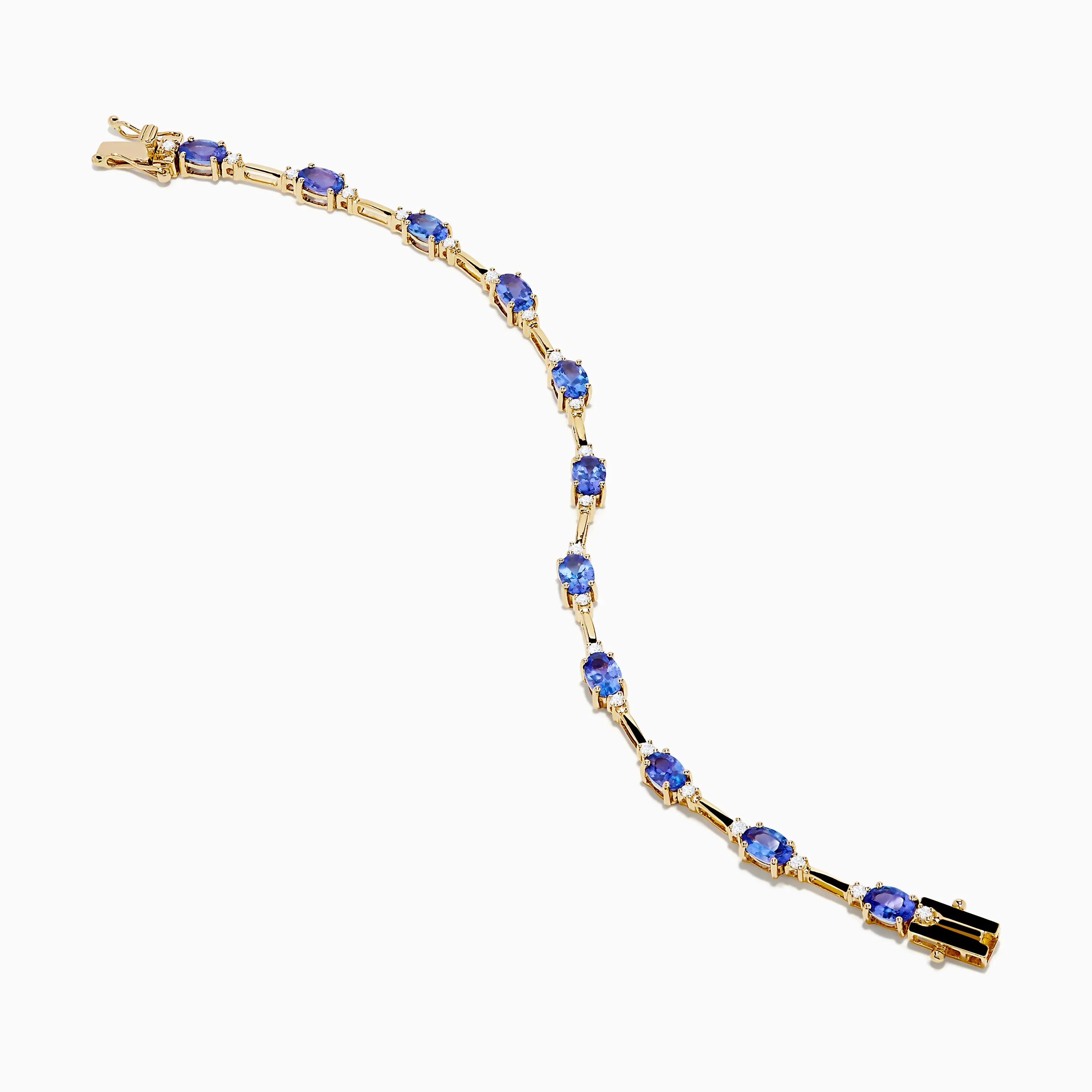 14K Yellow Gold Tanzanite and Diamond Station Bracelet sold by Effy product image thumbnail 2