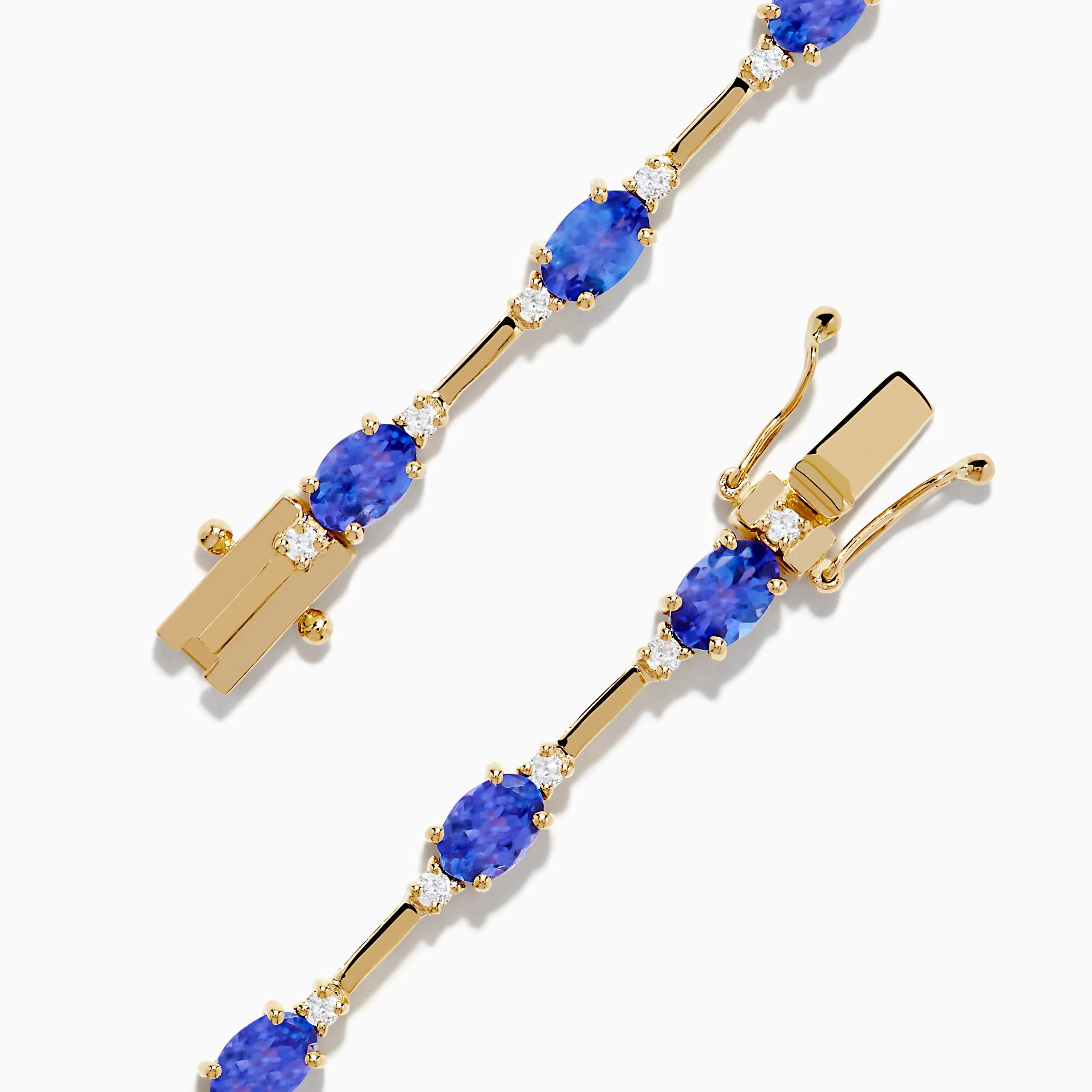 14K Yellow Gold Tanzanite and Diamond Station Bracelet sold by Effy product image thumbnail 4