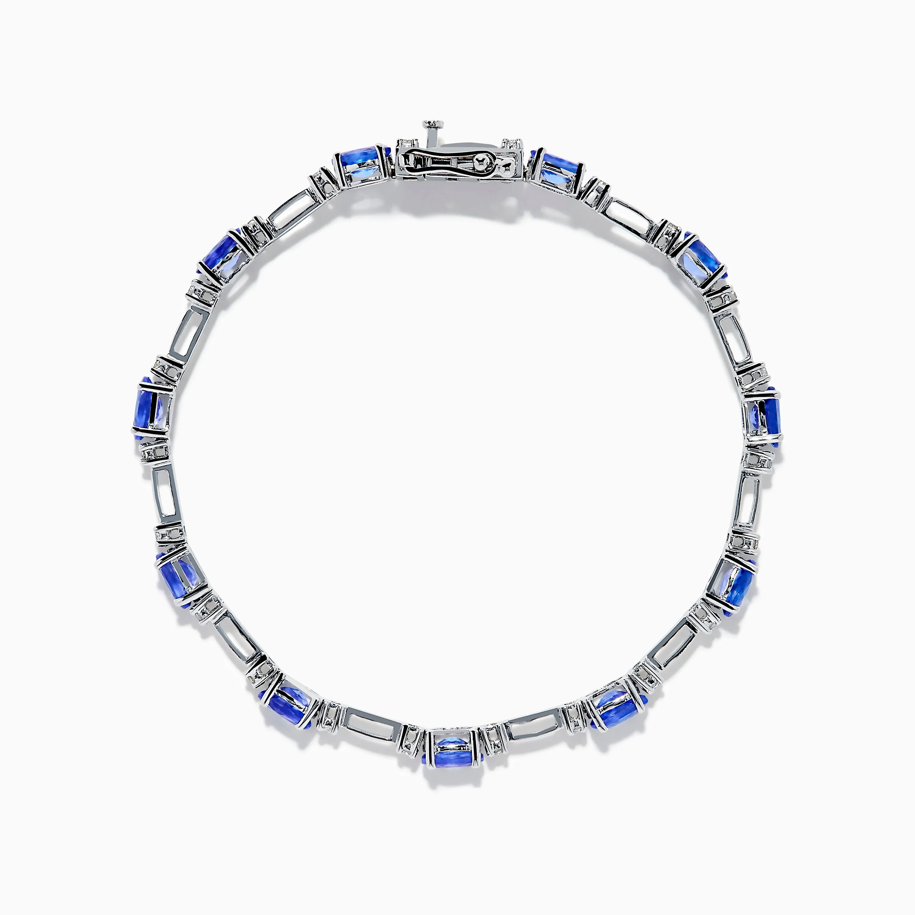 14K White Gold Tanzanite and Diamond Station Bracelet sold by Effy product image thumbnail 3