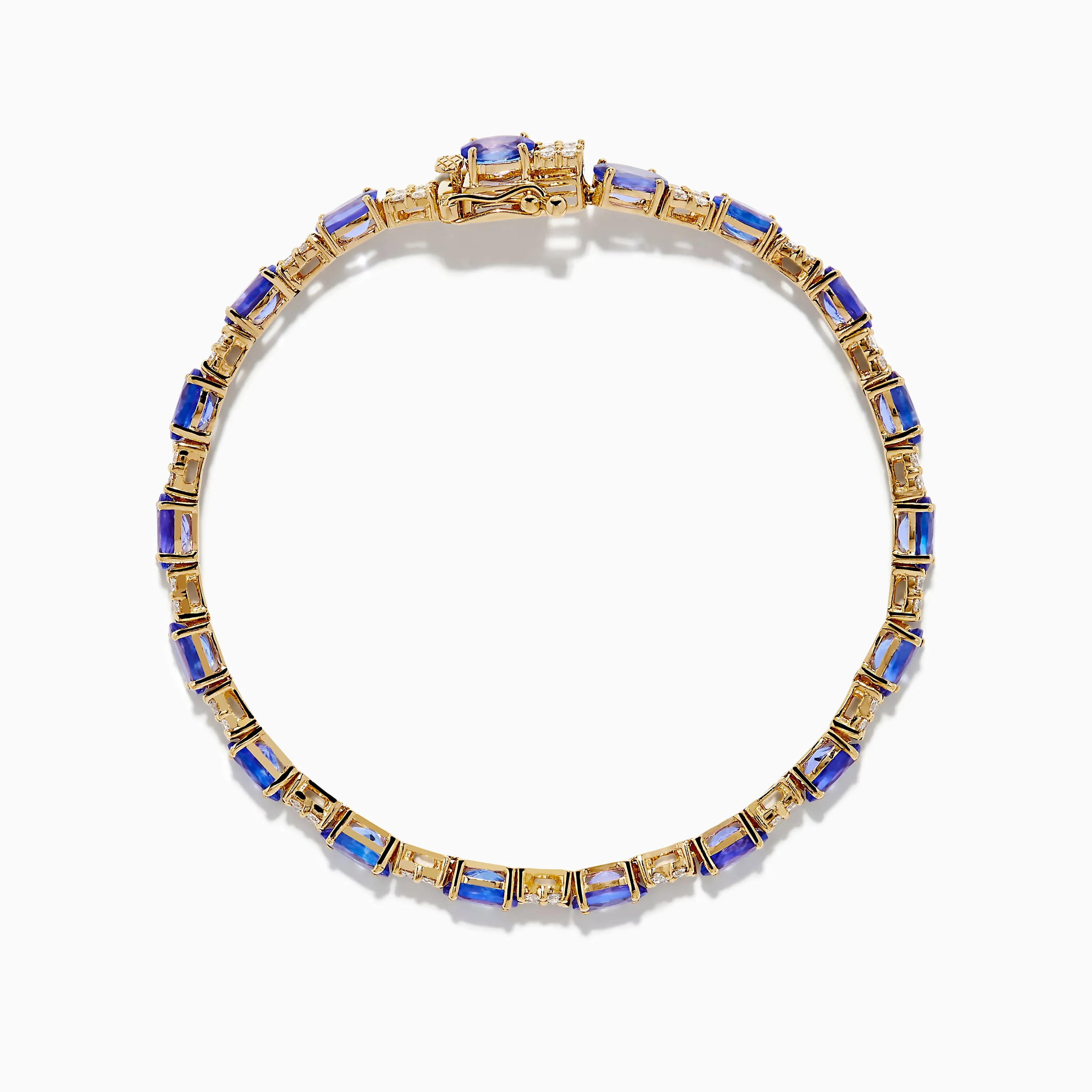 14K Yellow Gold Tanzanite and Diamond Tennis Bracelet sold by Effy product image thumbnail 3