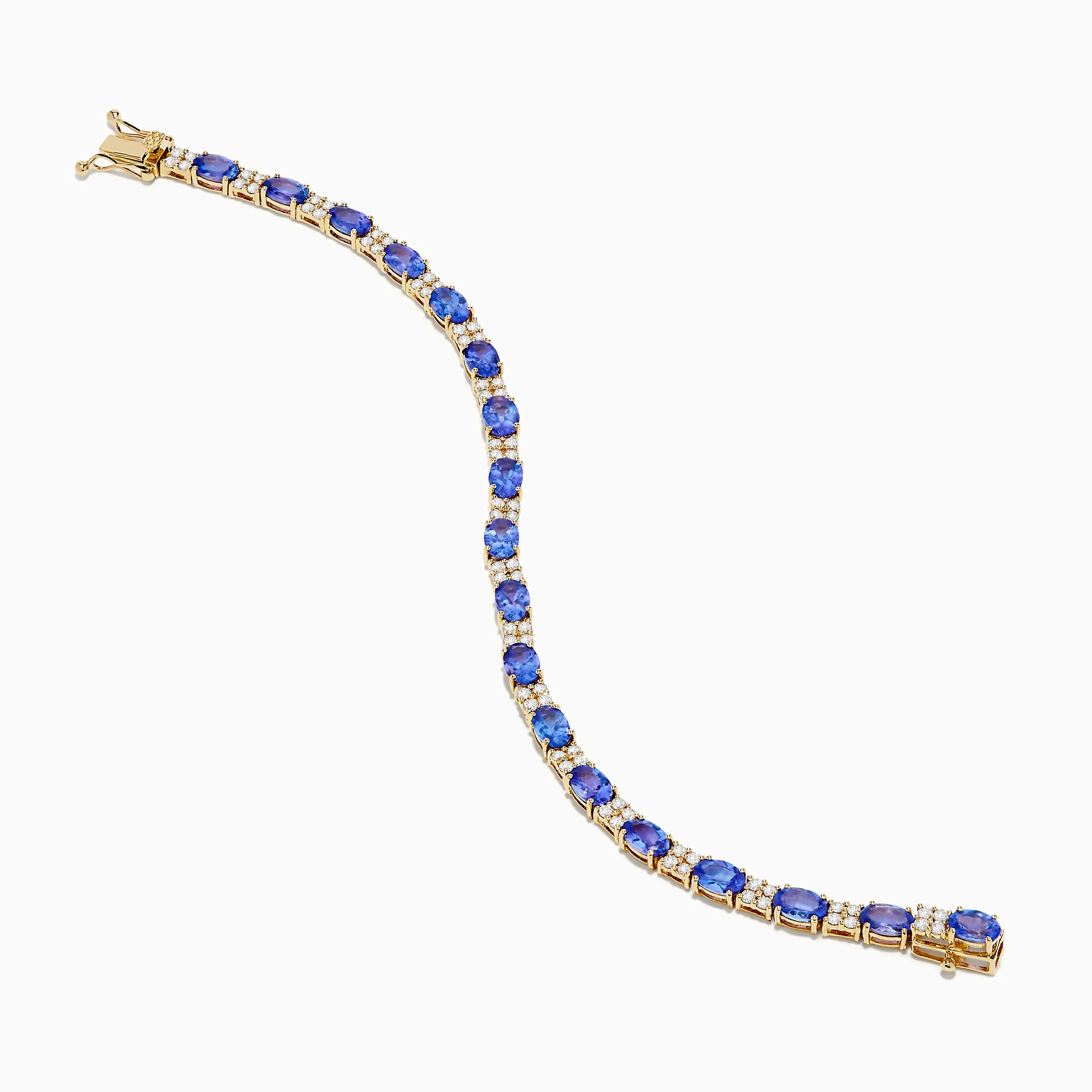 14K Yellow Gold Tanzanite and Diamond Tennis Bracelet sold by Effy product image thumbnail 2