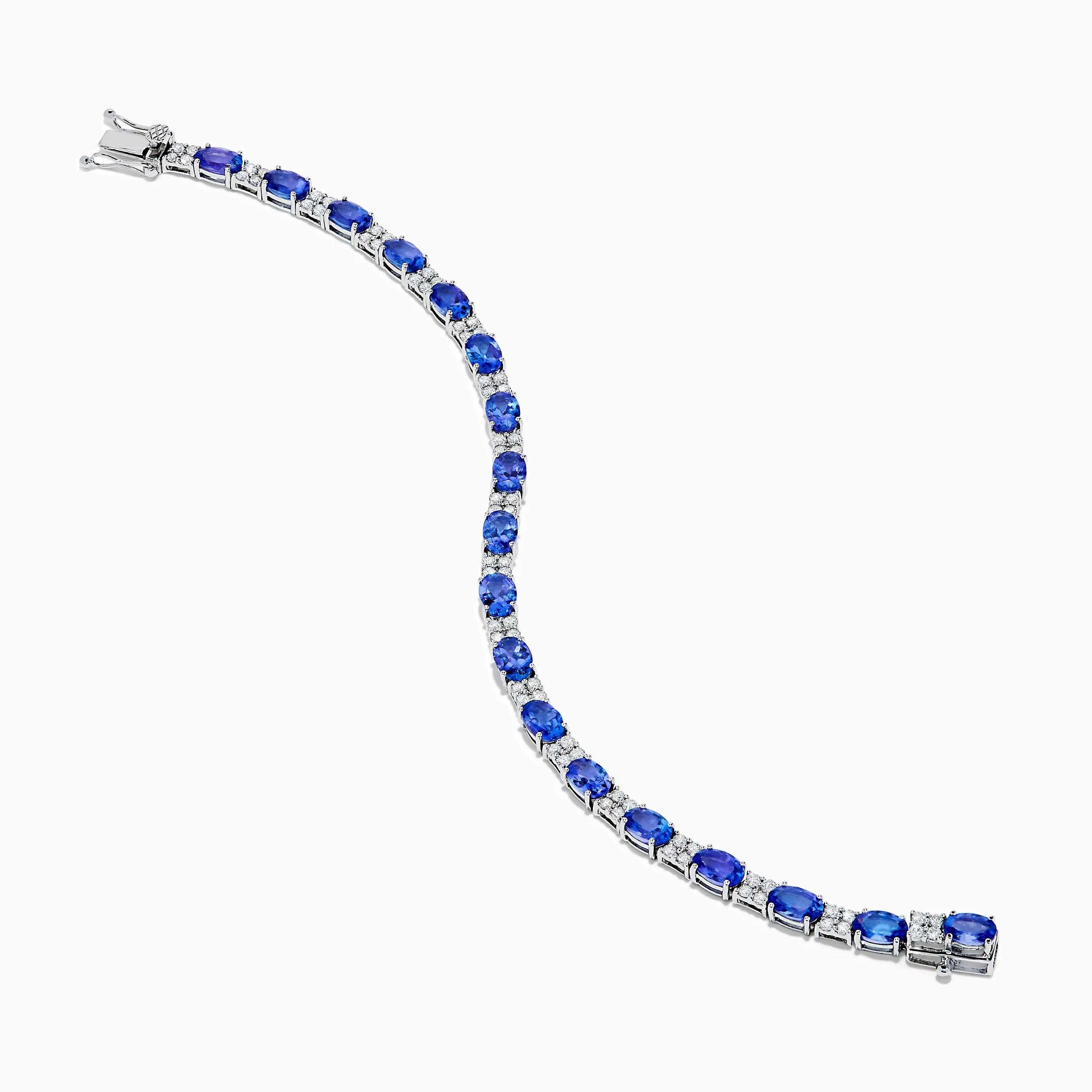 14K White Gold Tanzanite and Diamond Tennis Bracelet sold by Effy product image thumbnail 2