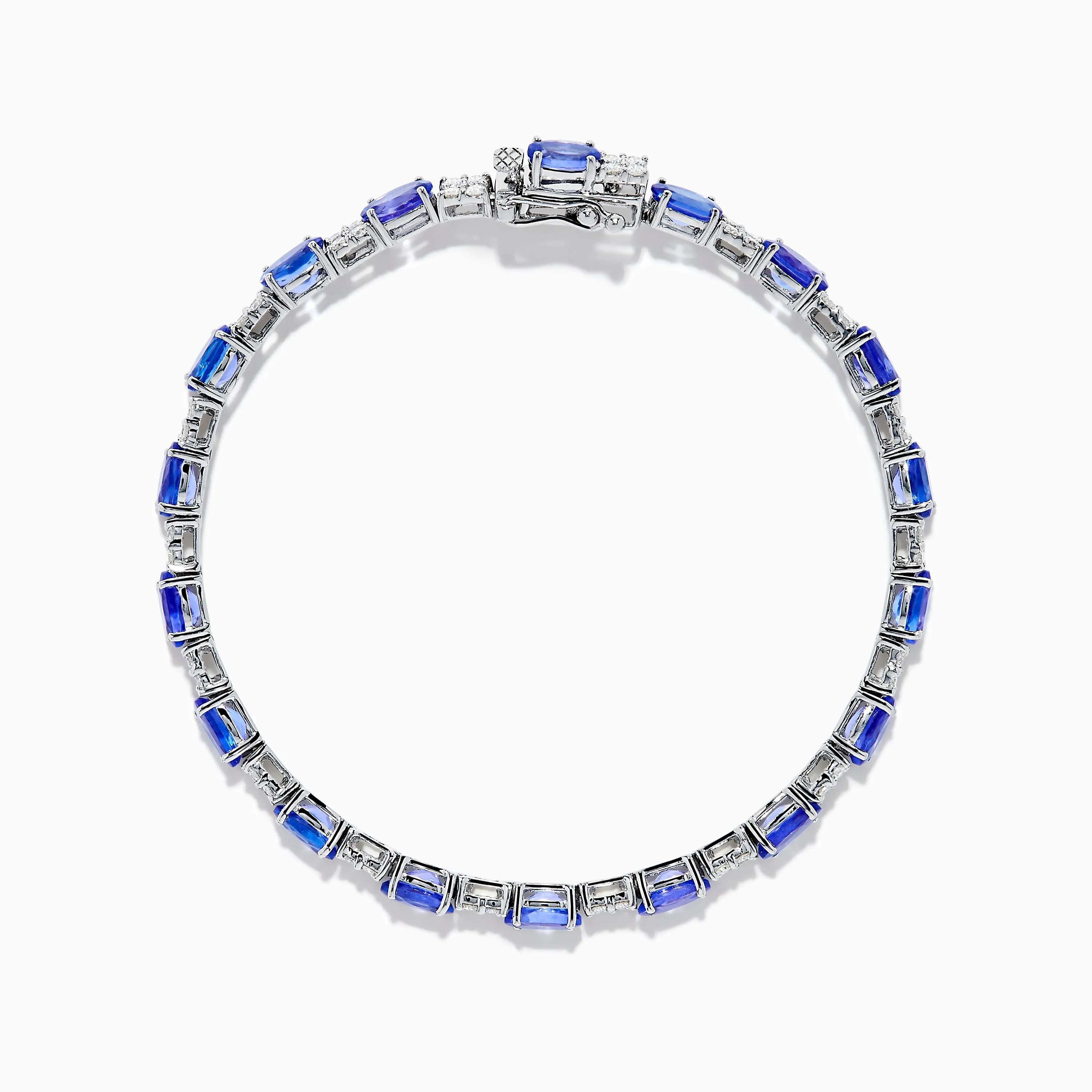 14K White Gold Tanzanite and Diamond Tennis Bracelet sold by Effy product image thumbnail 3