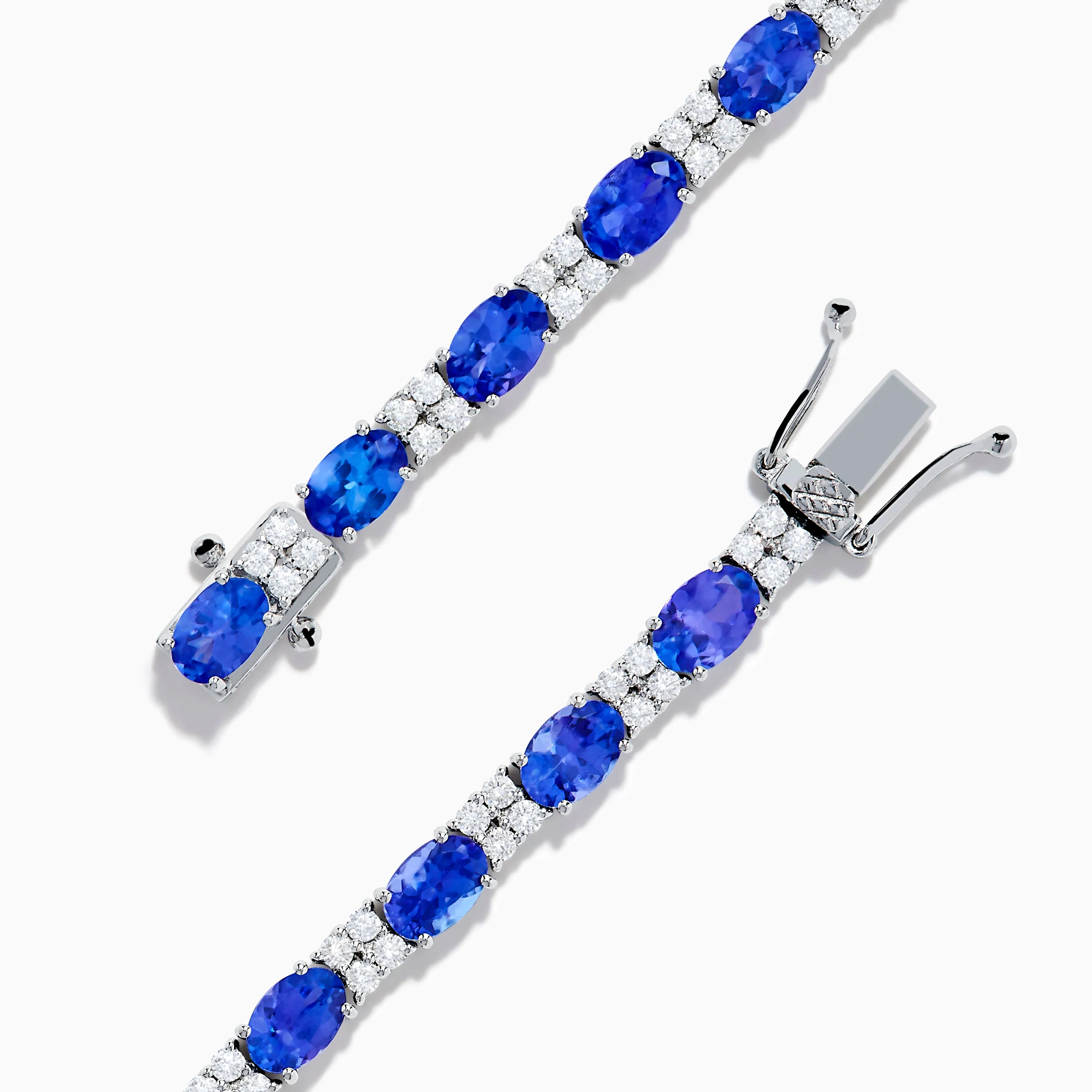 14K White Gold Tanzanite and Diamond Tennis Bracelet sold by Effy product image thumbnail 4