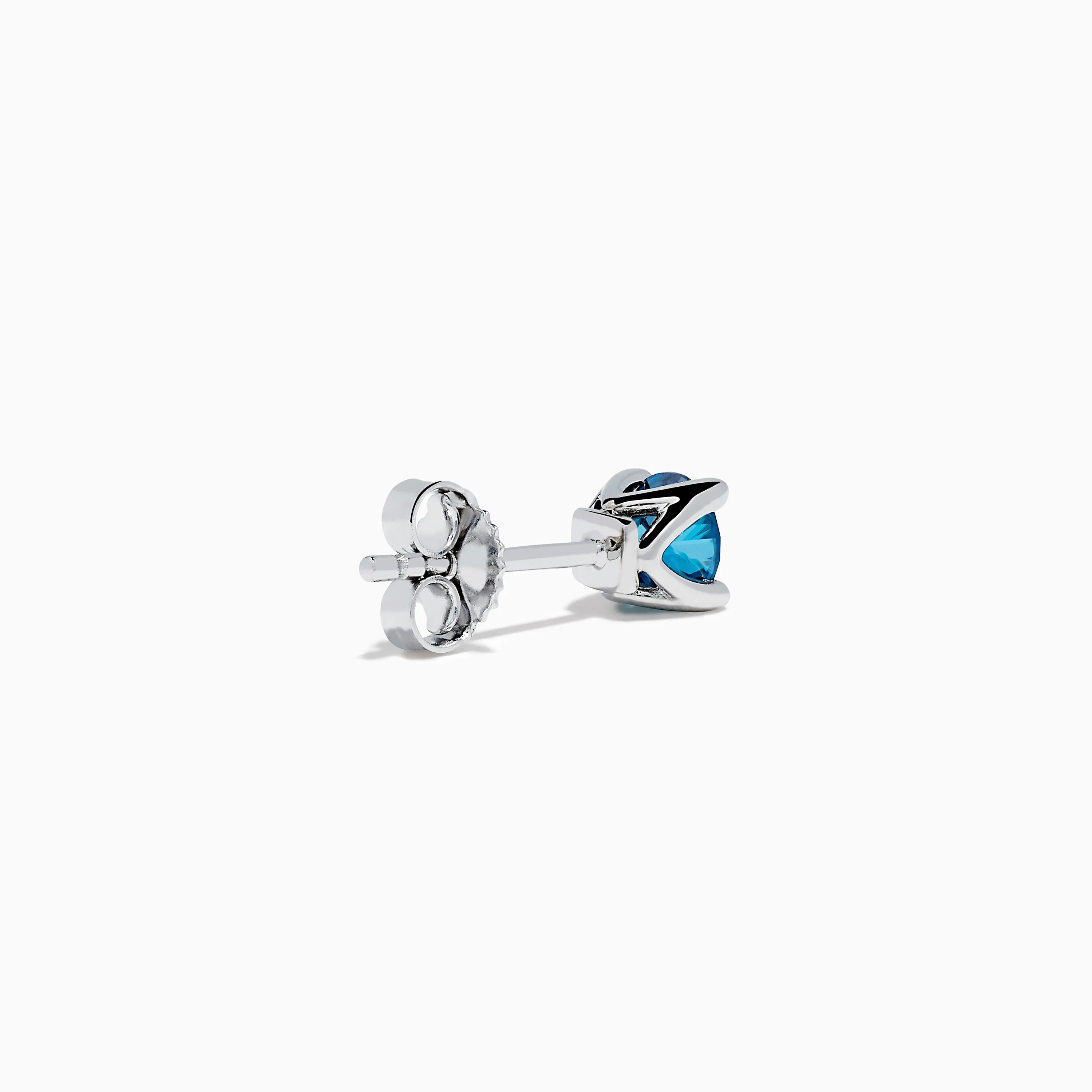 14K White Gold Blue Diamond Stud Earrings sold by Effy product image thumbnail 3