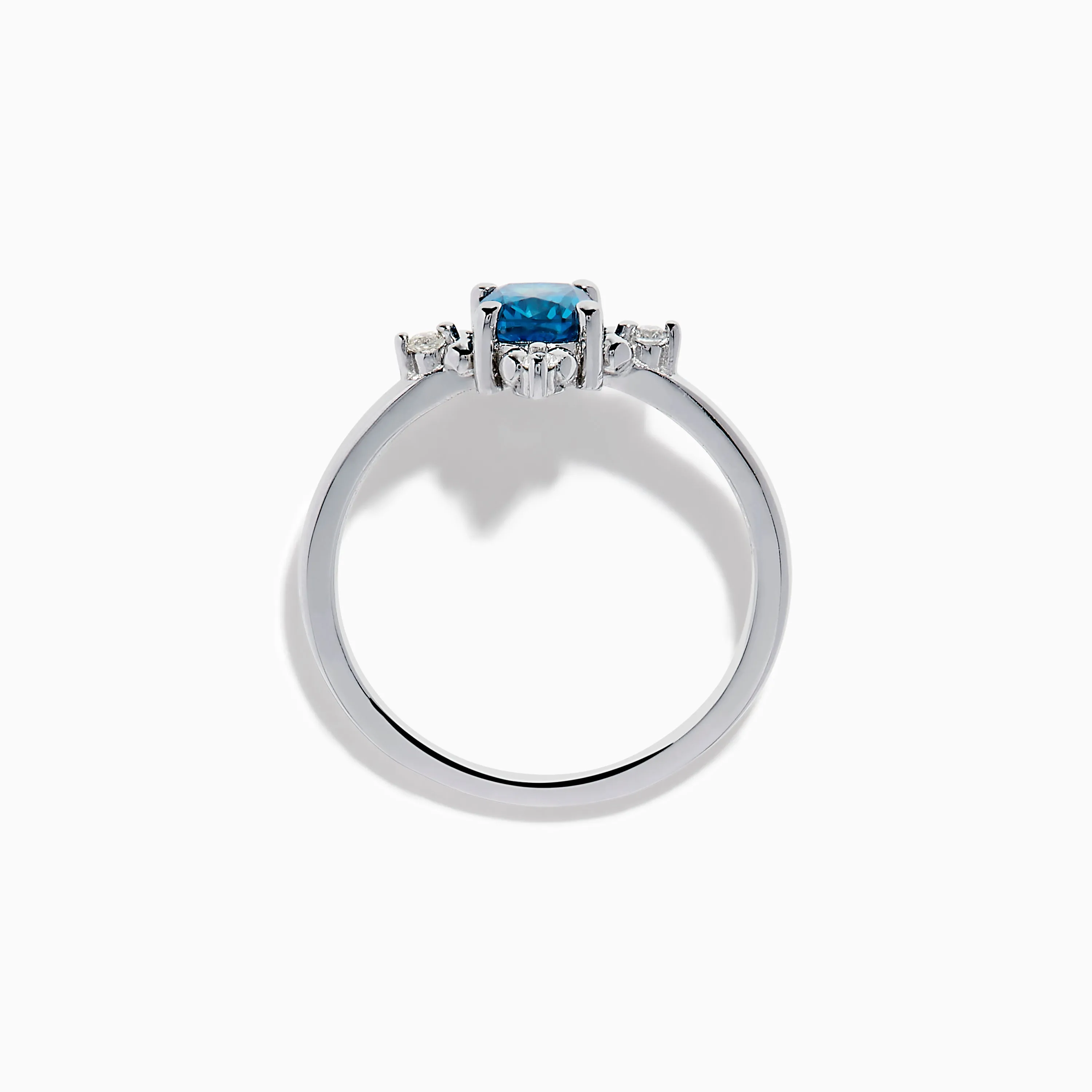 14K White Gold Blue and White Diamond Ring sold by Effy product image thumbnail 3