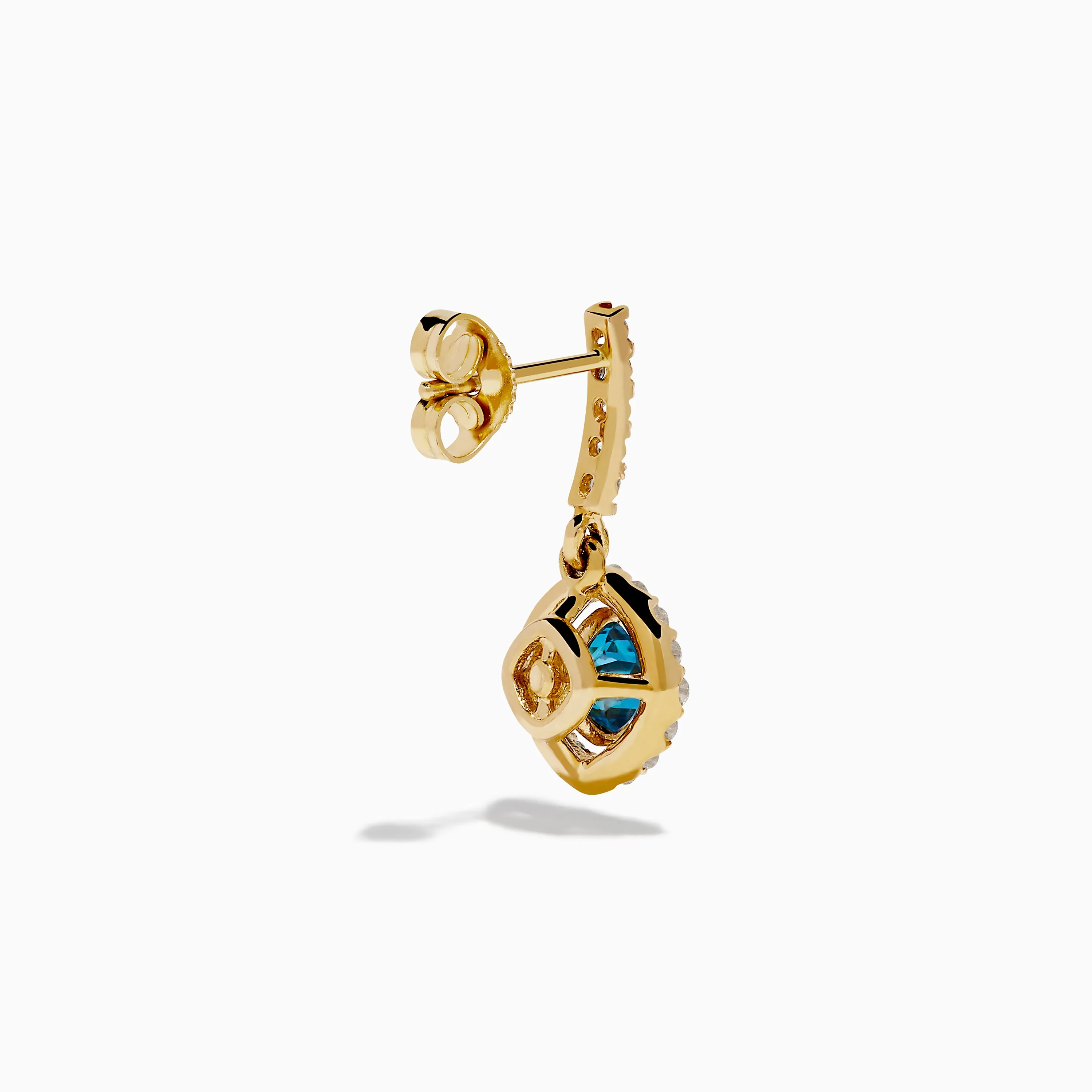 14K Yellow Gold Blue and White Diamond Dangle Earrings sold by Effy product image thumbnail 3