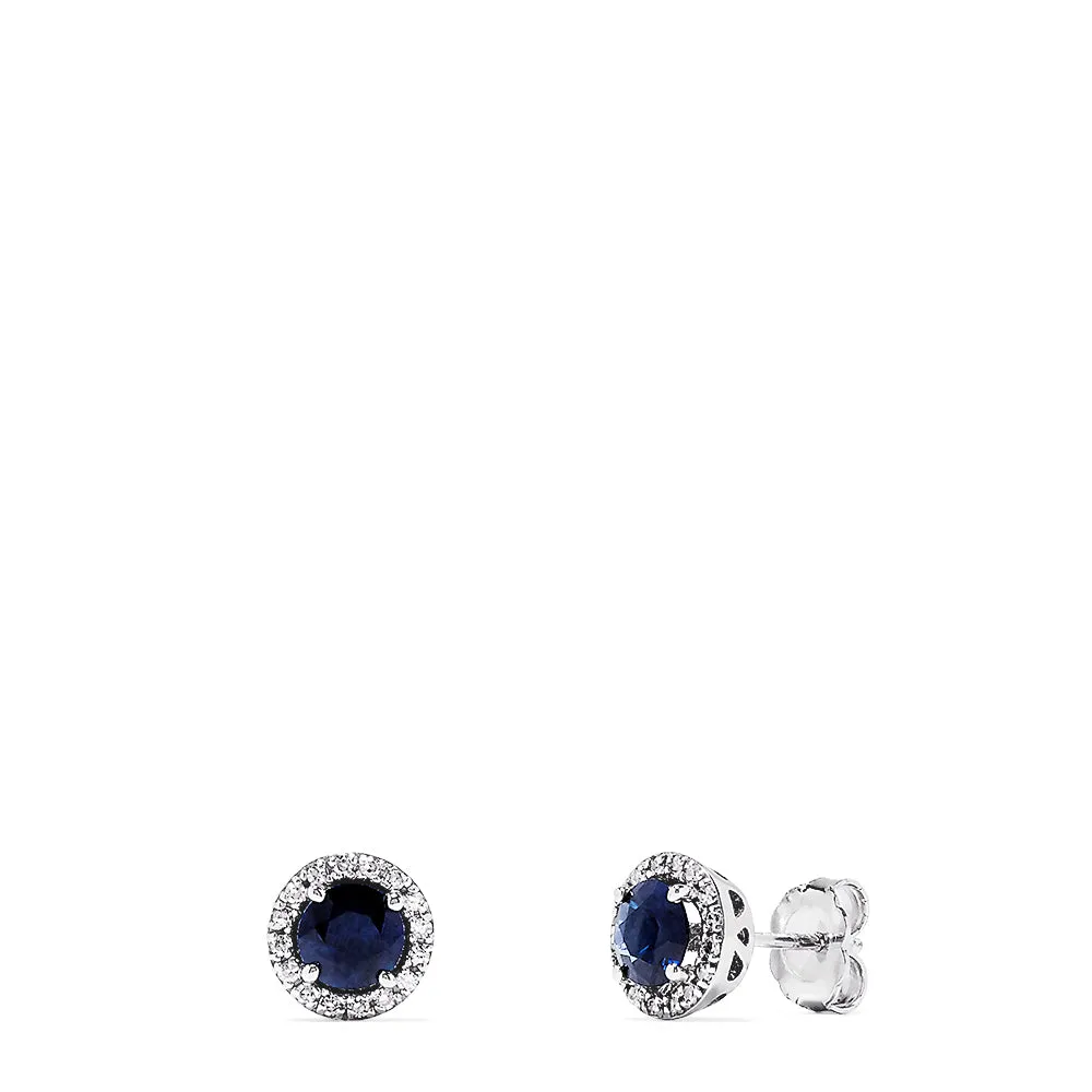 Royale Bleu 14K White Gold Sapphire & Diamond Stud Earrings, 1.27 TCW sold by Effy product image thumbnail 2