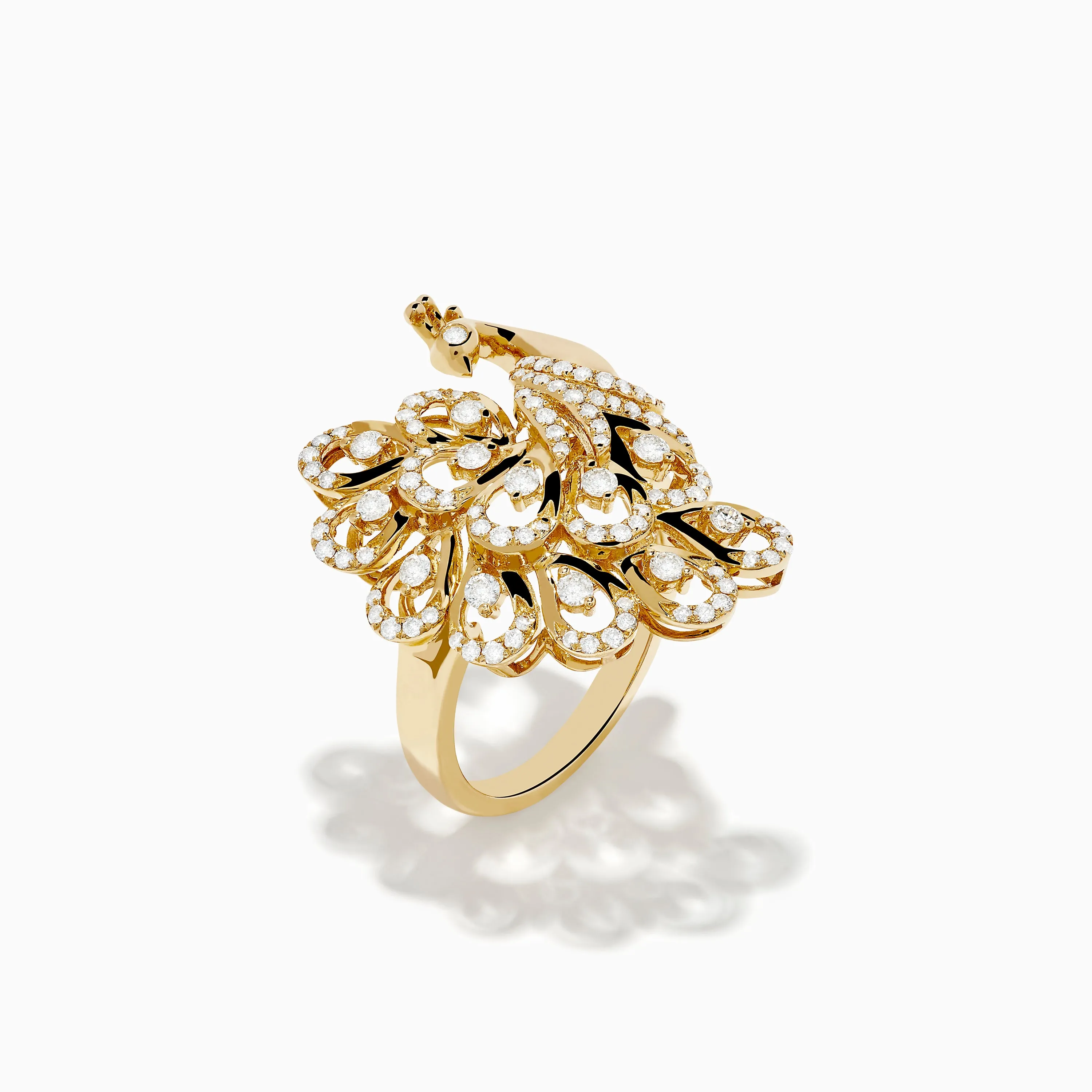 Safari 14K Yellow Gold Diamond Peacock Ring sold by Effy product image thumbnail 4