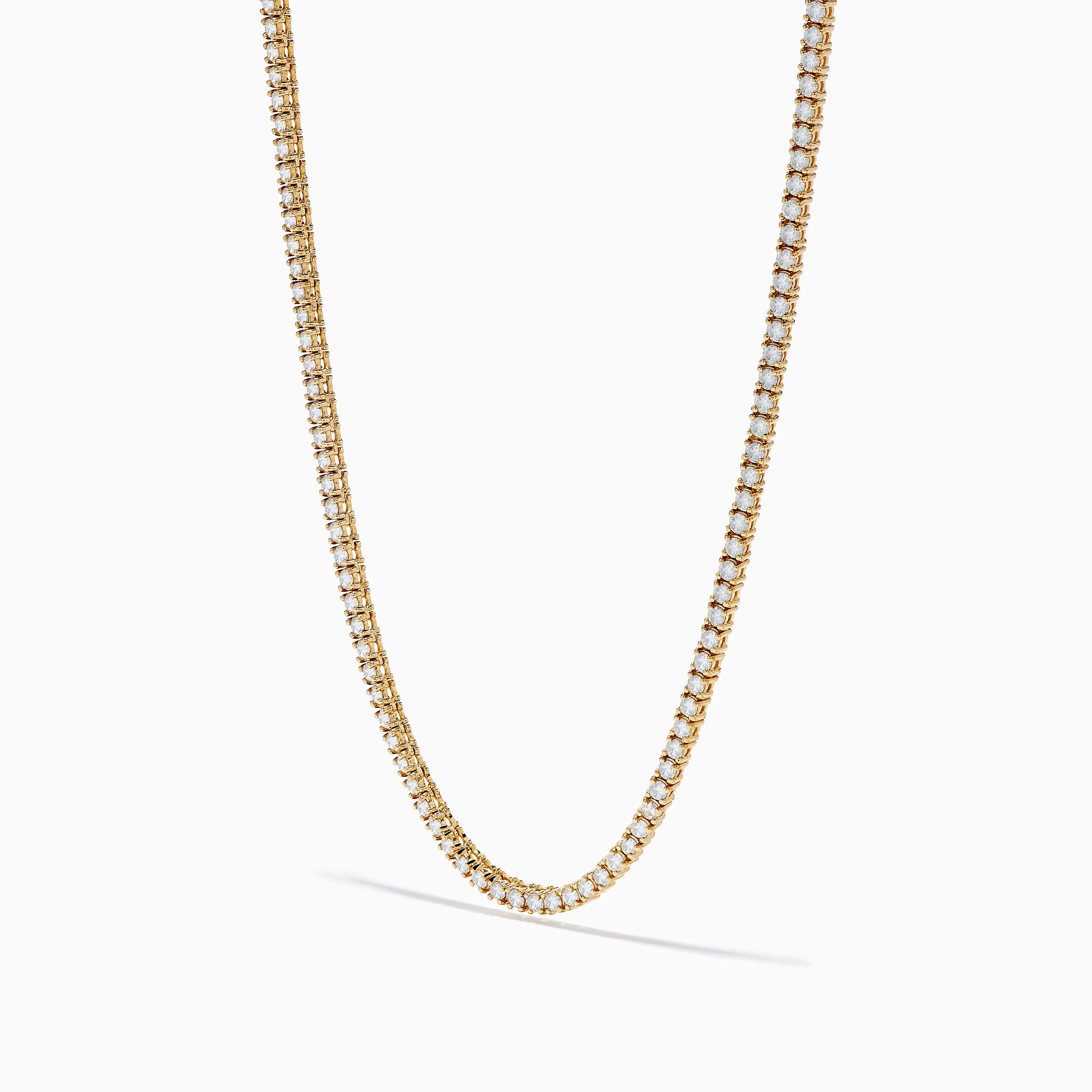 14K Yellow Gold Diamond Tennis Necklace, 4.50 TCW sold by Effy
