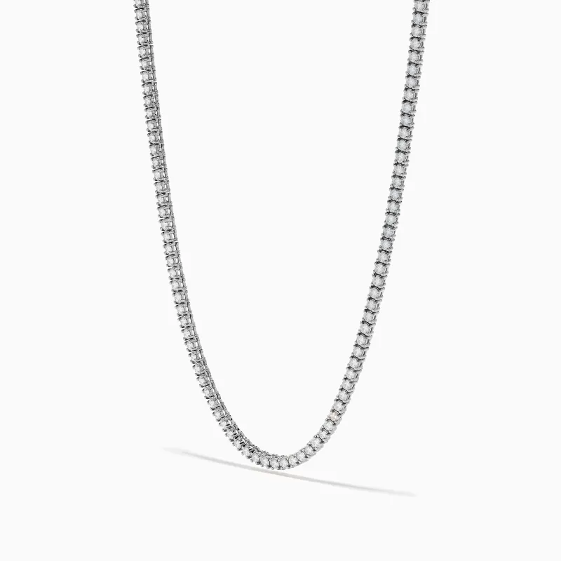 14K White Gold Diamond Tennis Necklace, 4.50 TCW sold by Effy