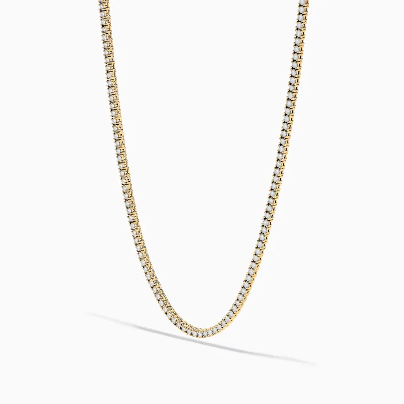 14K Yellow Gold Diamond Tennis Necklace, 3.50 TCW sold by Effy