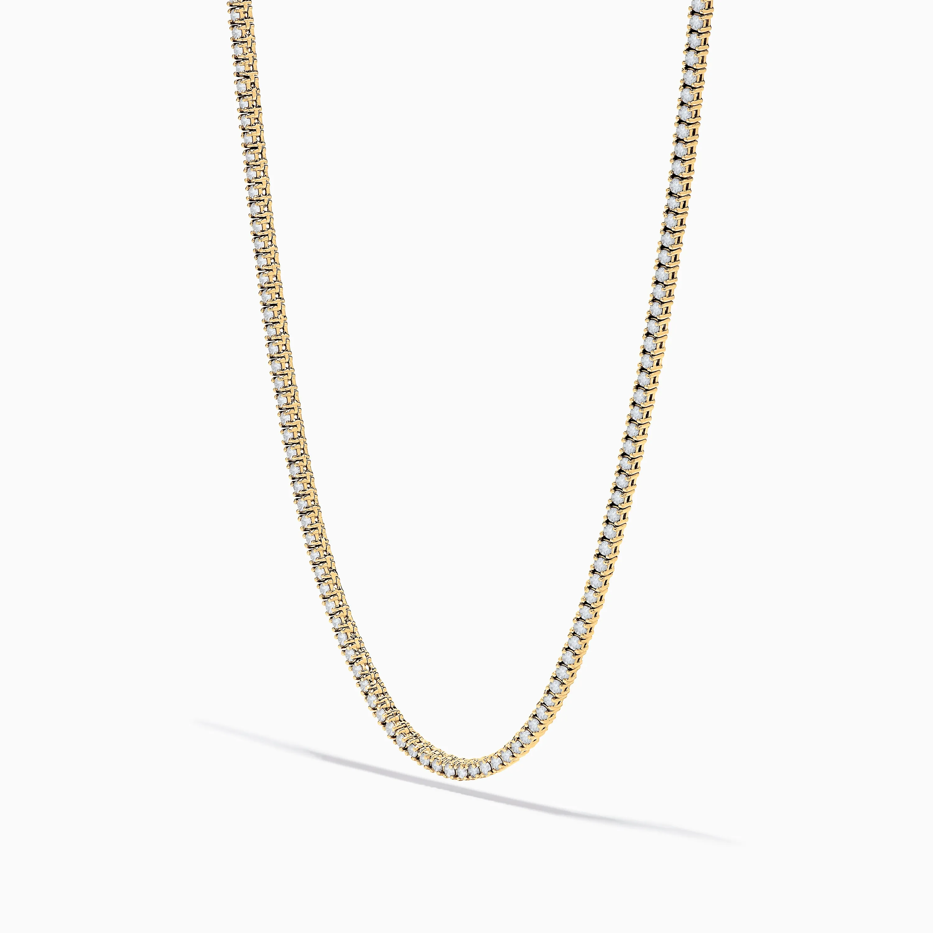 14K Yellow Gold Diamond Tennis Necklace, 3.50 TCW sold by Effy