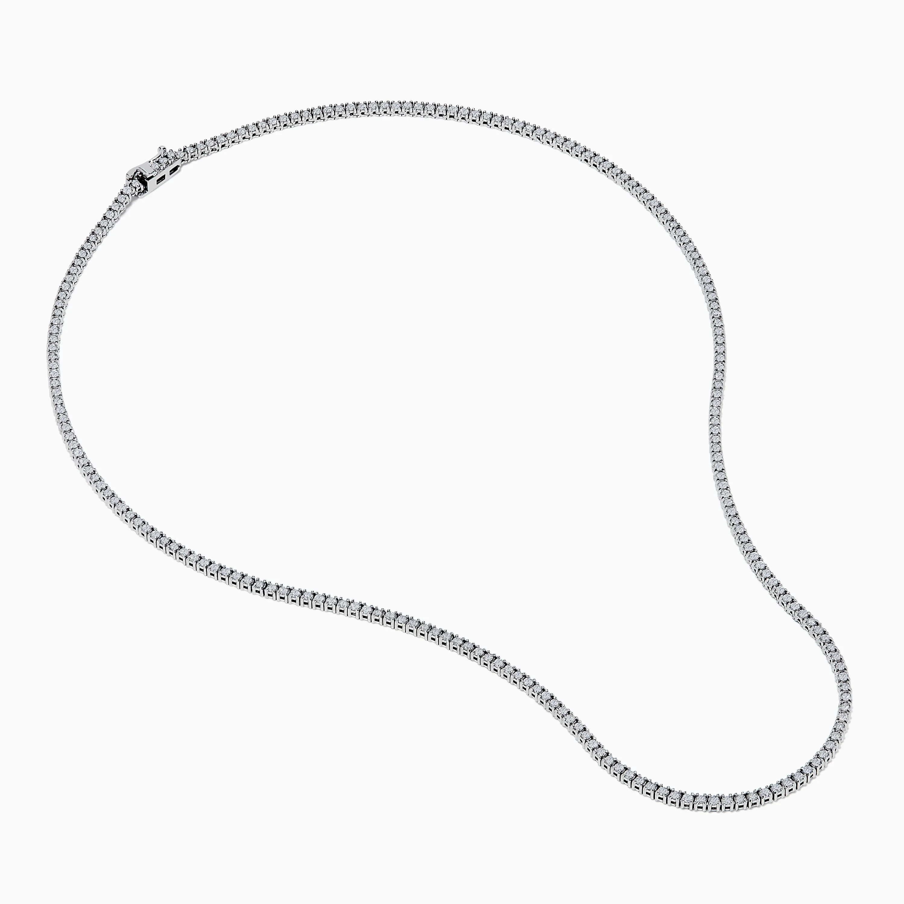 14K White Gold Diamond Tennis Necklace, 3.50 TCW sold by Effy product image thumbnail 2