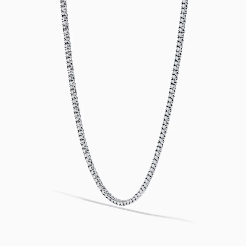 14K White Gold Diamond Tennis Necklace, 3.50 TCW sold by Effy