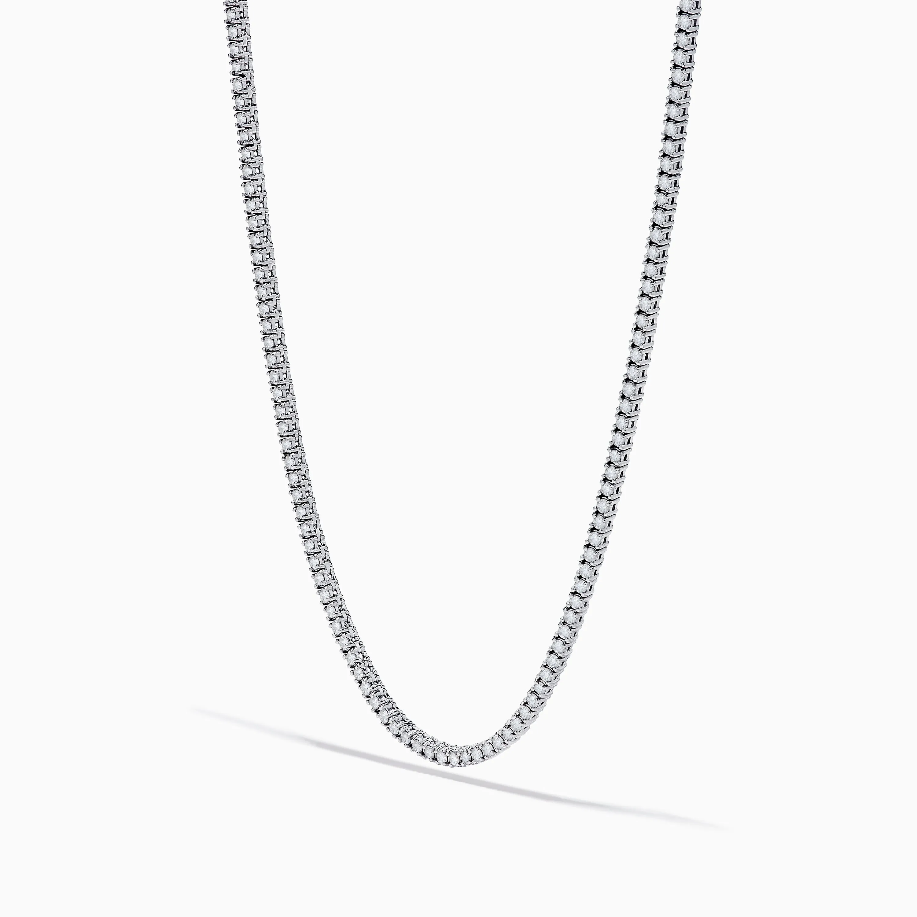 14K White Gold Diamond Tennis Necklace, 3.50 TCW sold by Effy