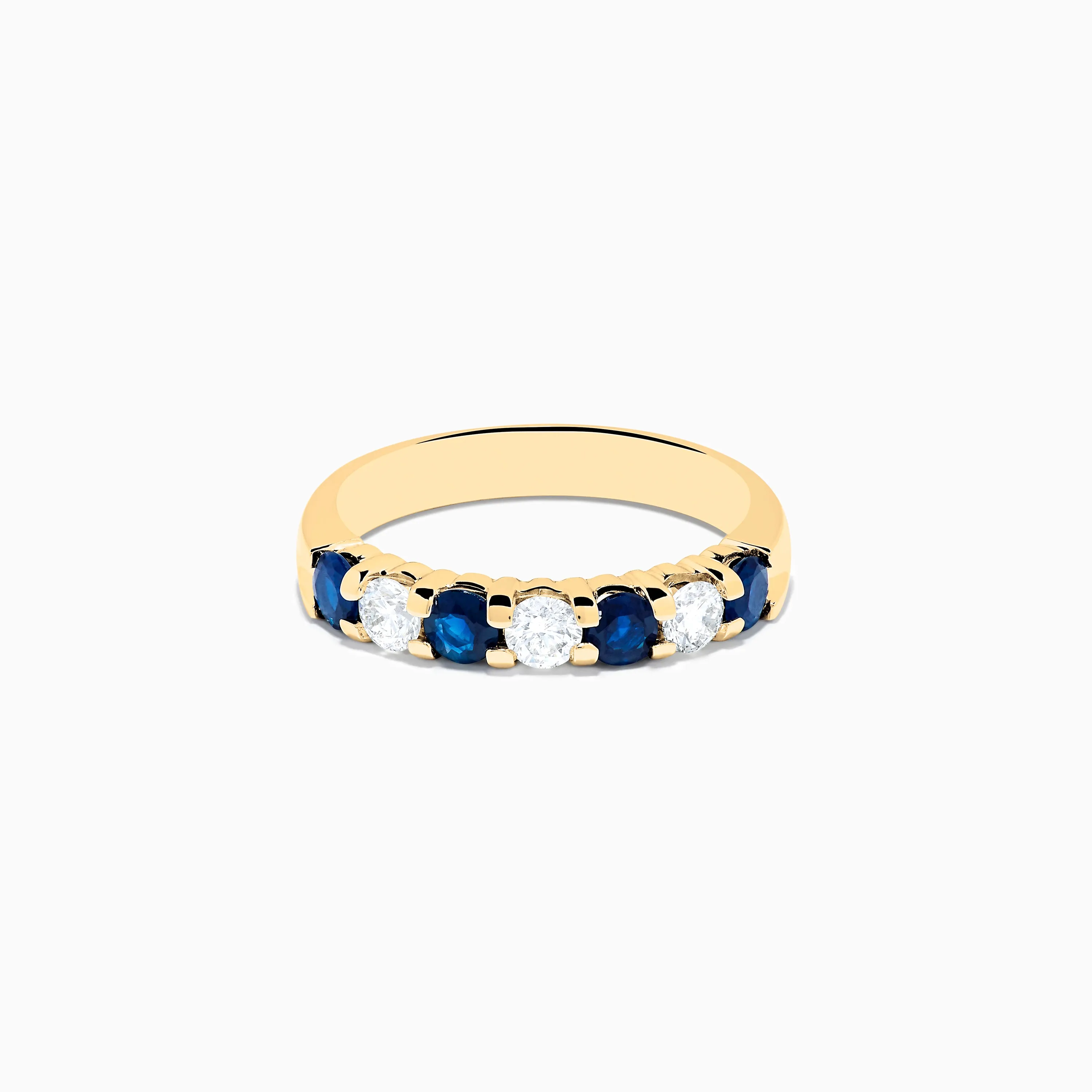 14K Yellow Gold 7-Stone Blue Sapphire & Diamond Band, 1.00 TCW sold by Effy