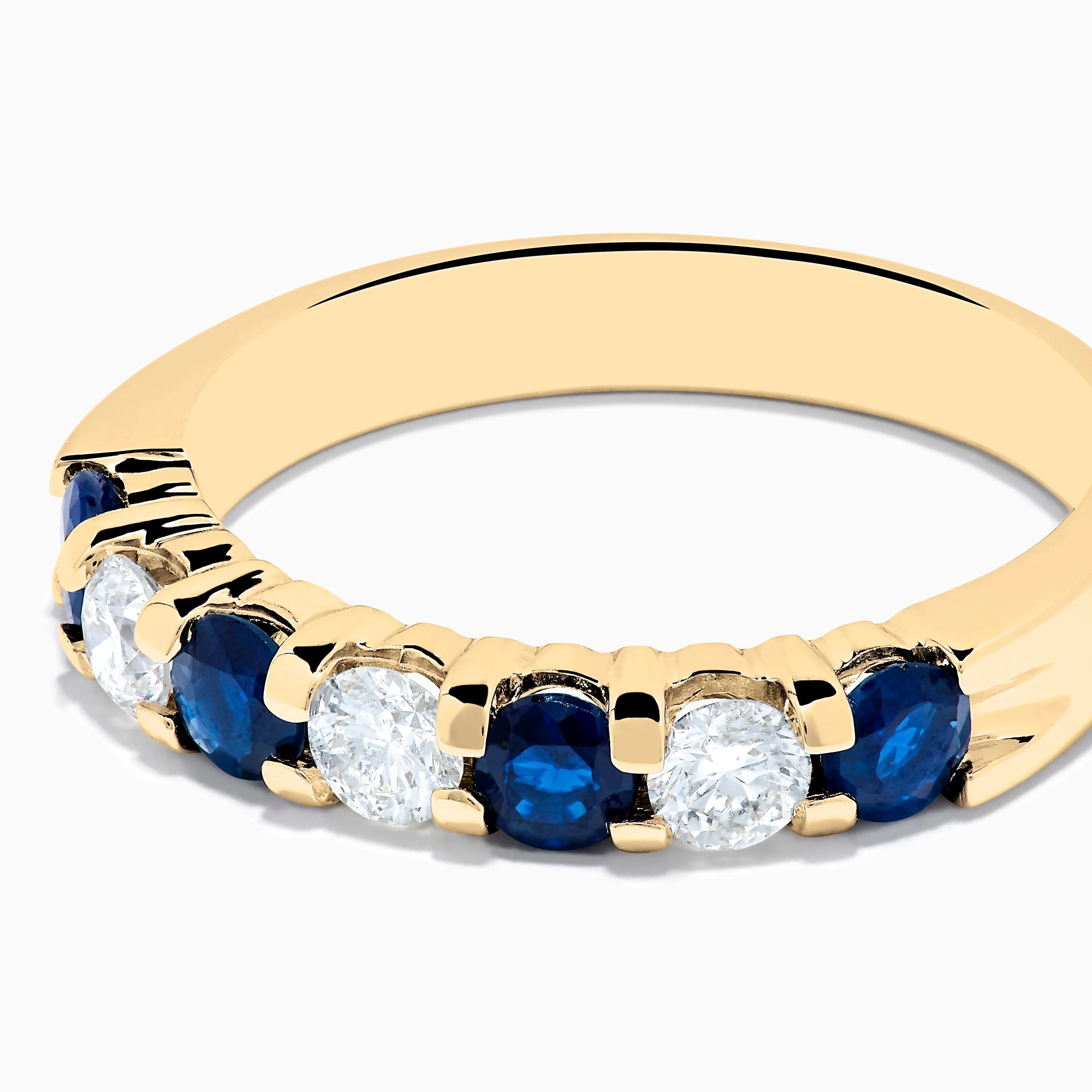 14K Yellow Gold 7-Stone Blue Sapphire & Diamond Band, 1.00 TCW sold by Effy product image thumbnail 2