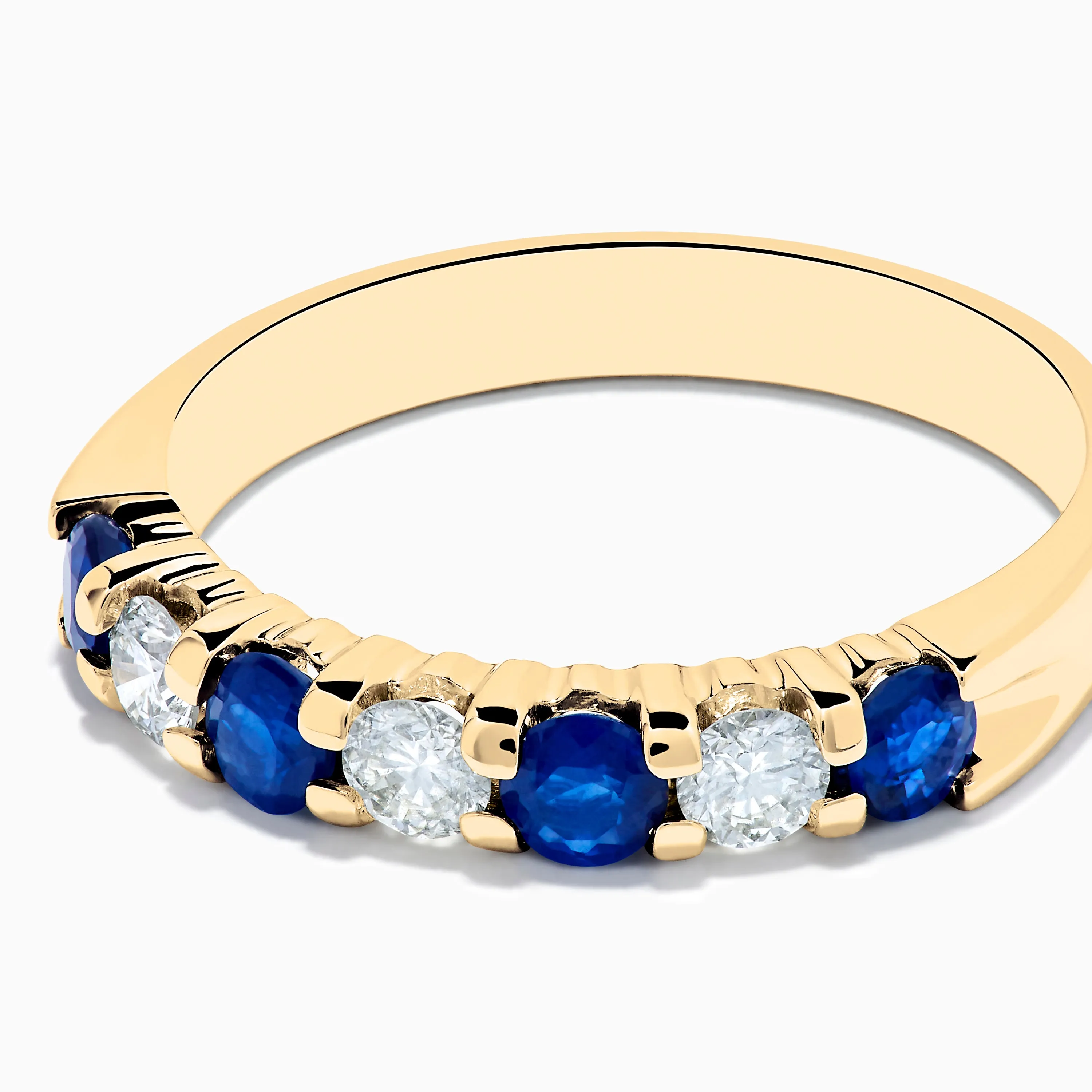 14K Yellow Gold 7-Stone Blue Sapphire & Diamond Band, 0.65 TCW sold by Effy product image thumbnail 2