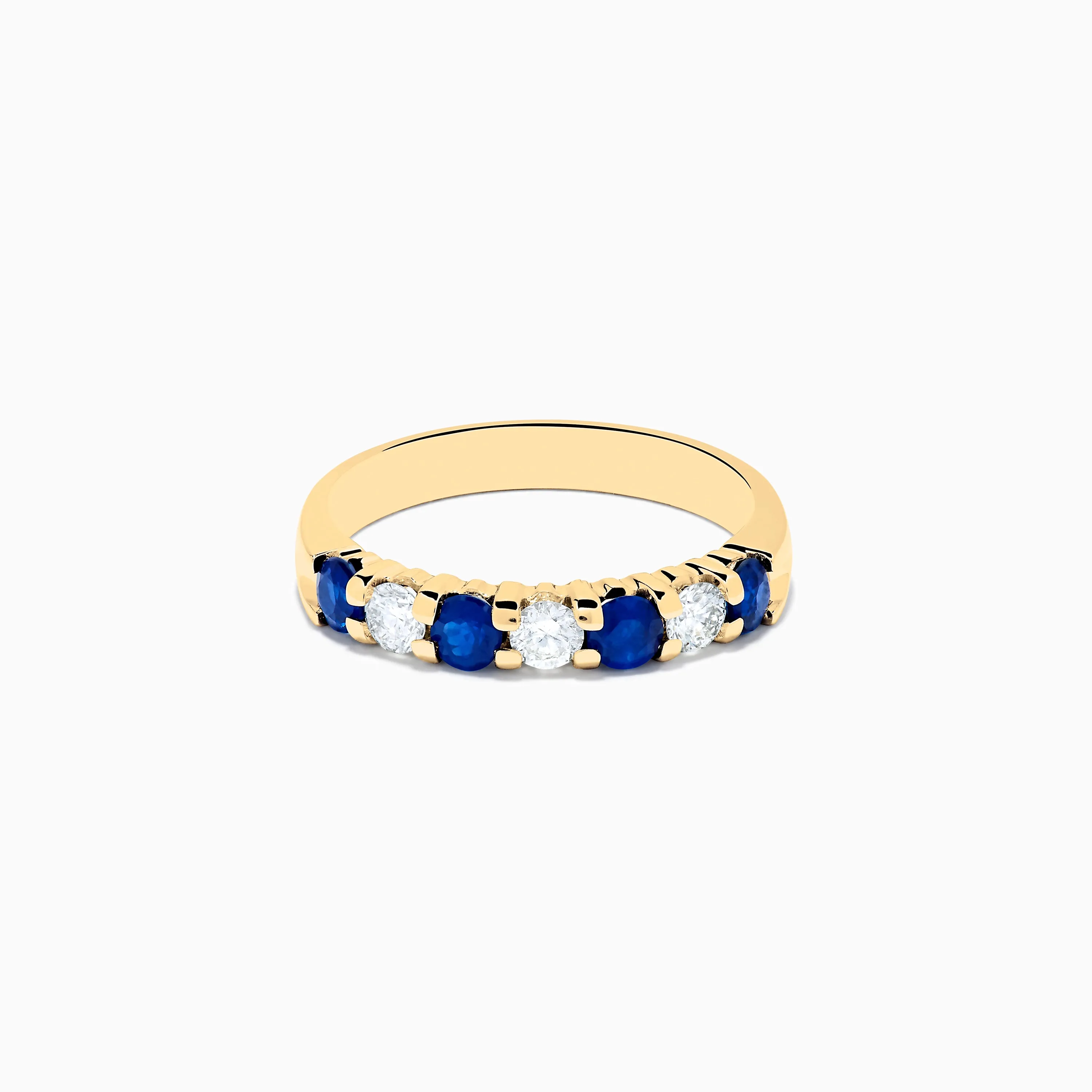 14K Yellow Gold 7-Stone Blue Sapphire & Diamond Band, 0.65 TCW sold by Effy