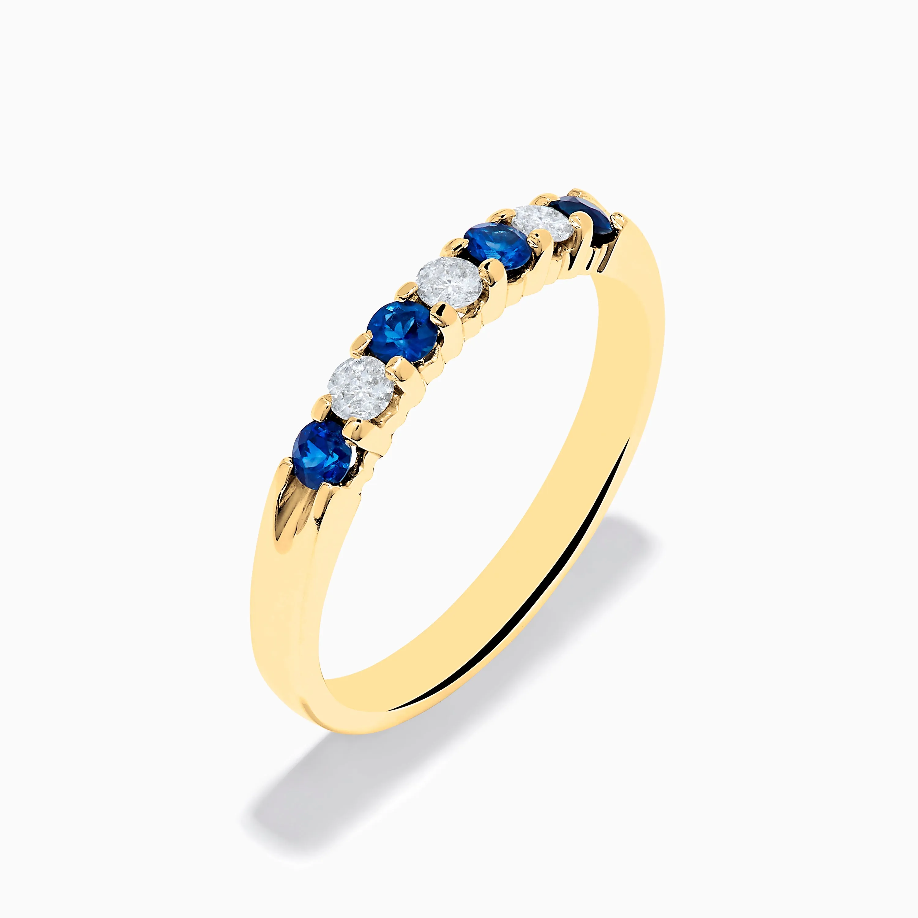14K Yellow Gold 7-Stone Blue Sapphire & Diamond Band, 0.50 TCW sold by Effy product image thumbnail 4