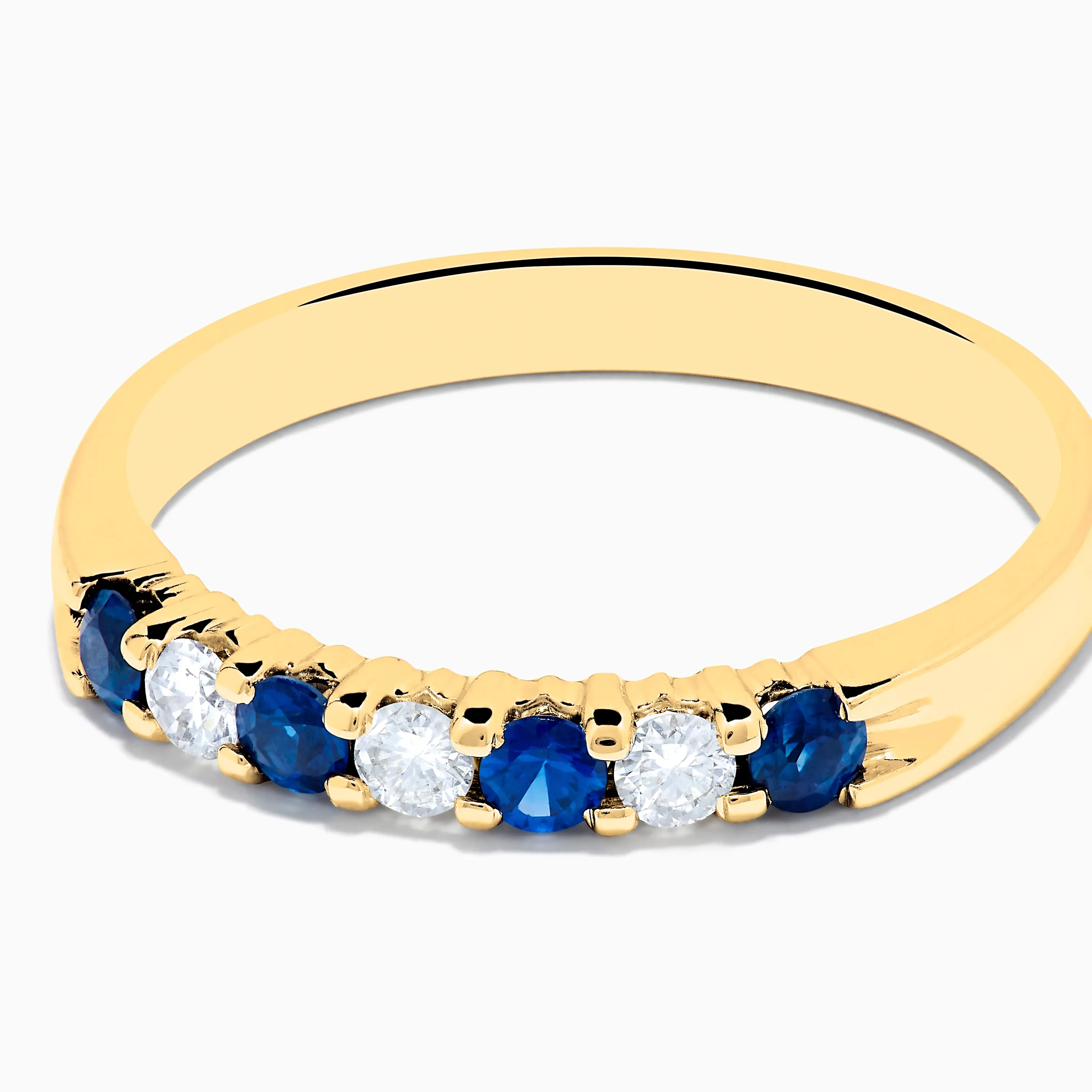 14K Yellow Gold 7-Stone Blue Sapphire & Diamond Band, 0.50 TCW sold by Effy product image thumbnail 2