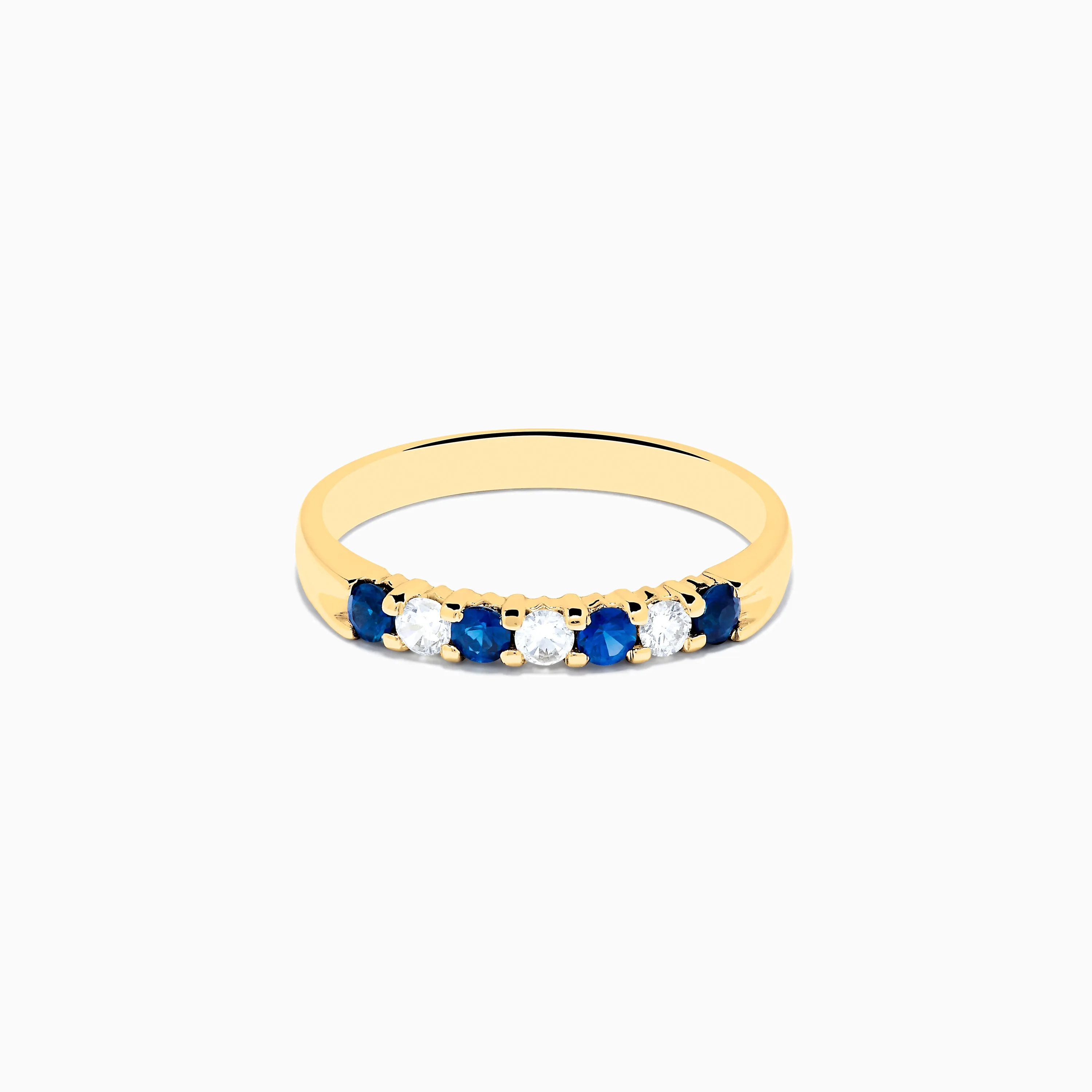 14K Yellow Gold 7-Stone Blue Sapphire & Diamond Band, 0.50 TCW sold by Effy