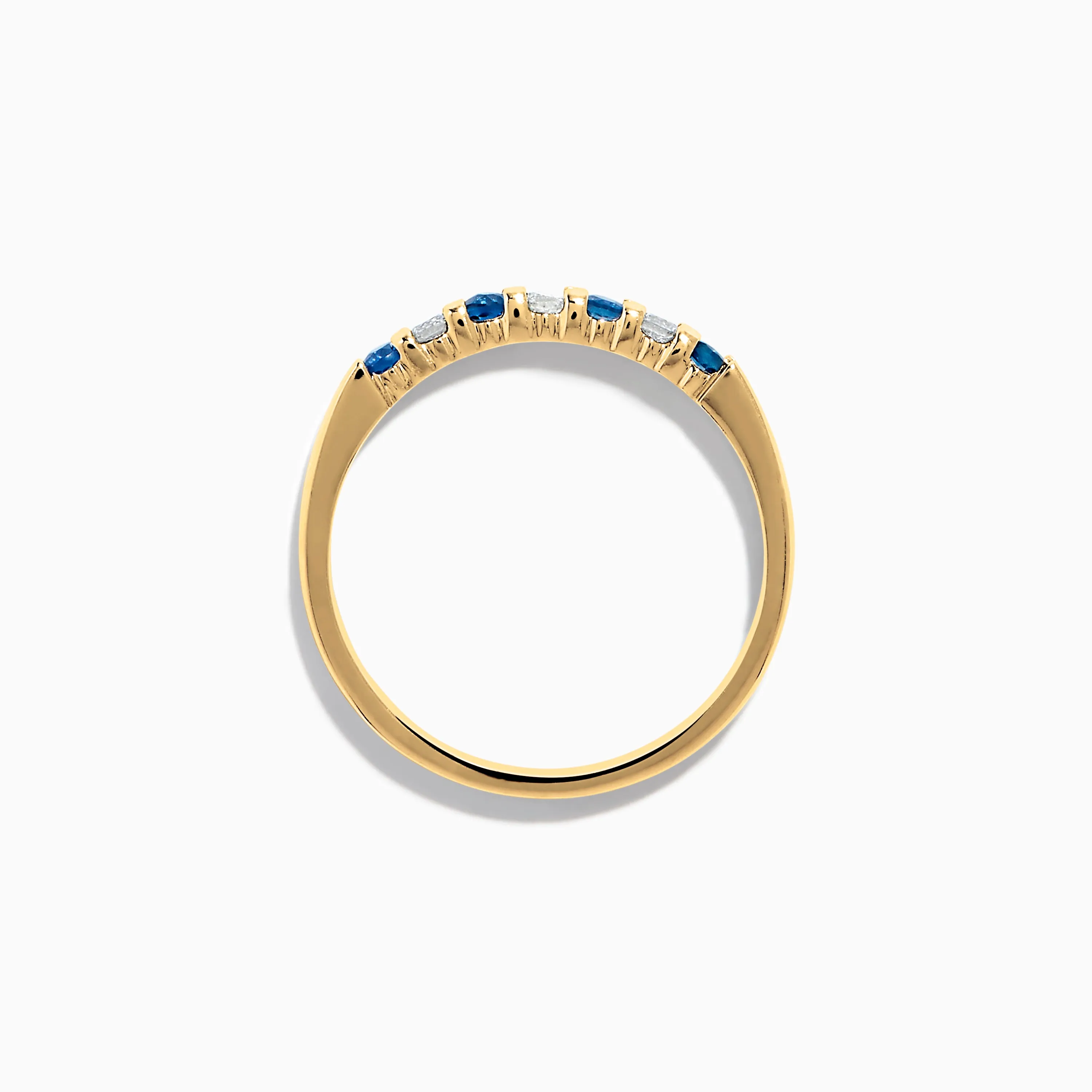 14K Yellow Gold 7-Stone Blue Sapphire & Diamond Band, 0.25 TCW sold by Effy product image thumbnail 3