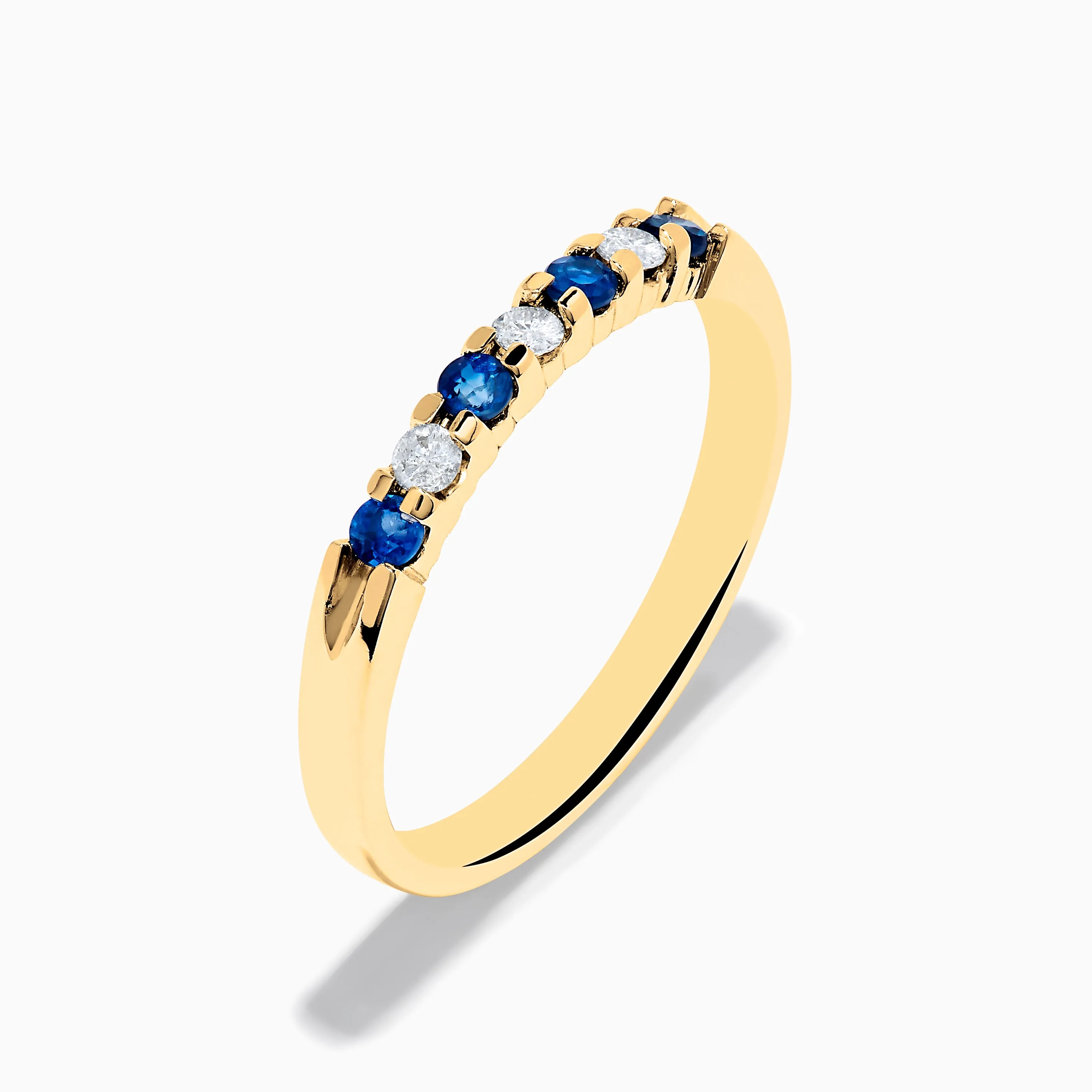 14K Yellow Gold 7-Stone Blue Sapphire & Diamond Band, 0.25 TCW sold by Effy product image thumbnail 4