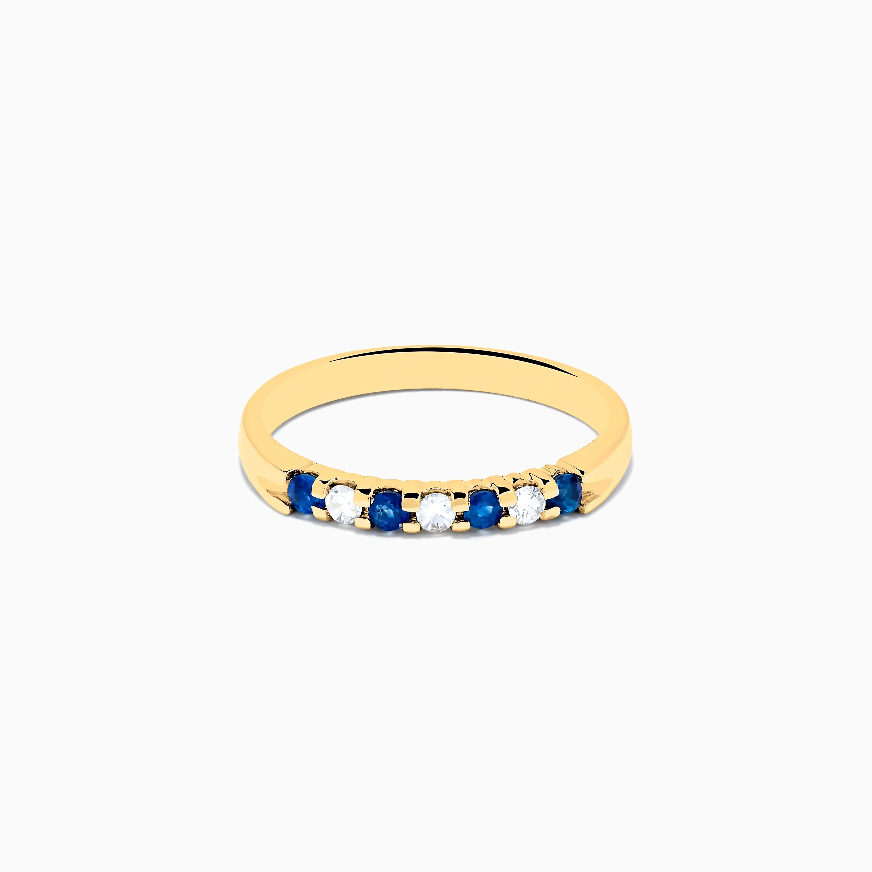 14K Yellow Gold 7-Stone Blue Sapphire & Diamond Band, 0.25 TCW sold by Effy