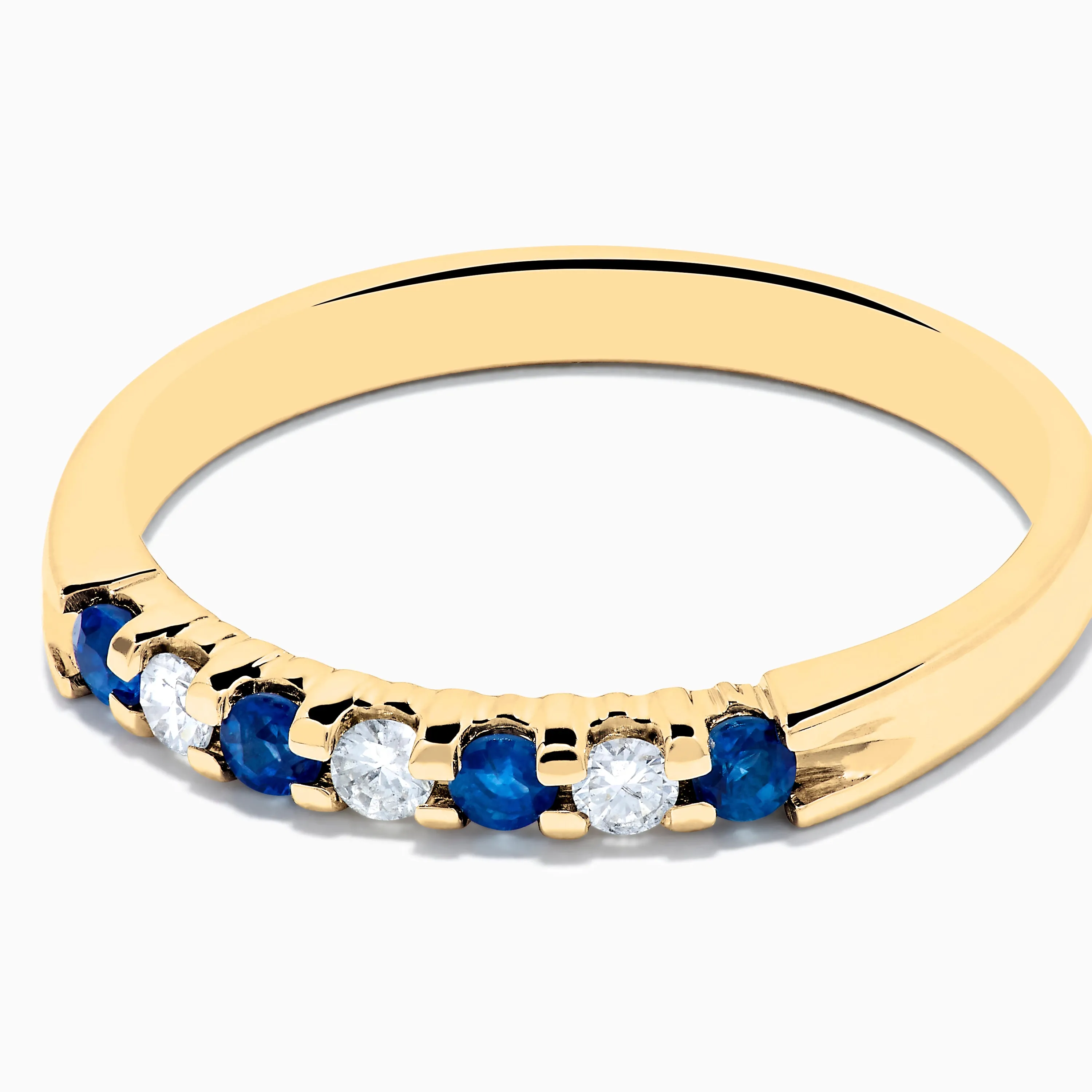 14K Yellow Gold 7-Stone Blue Sapphire & Diamond Band, 0.25 TCW sold by Effy product image thumbnail 2