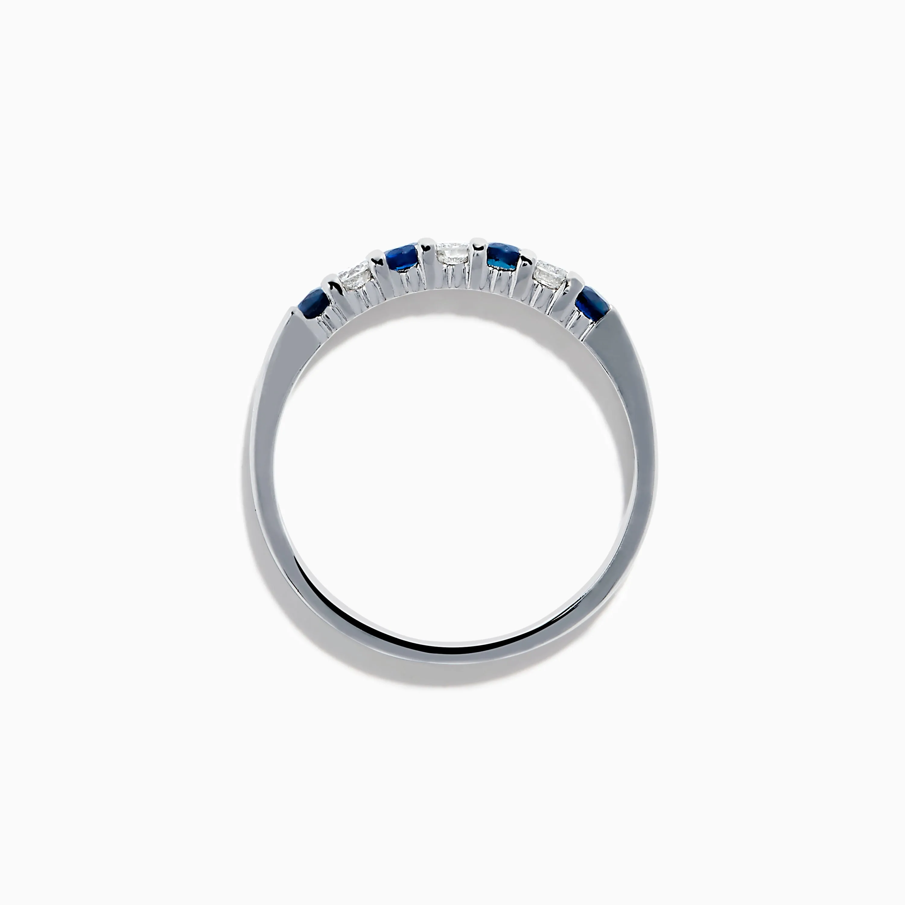14K White Gold 7-Stone Blue Sapphire & Diamond Band, 0.50 TCW sold by Effy product image thumbnail 3