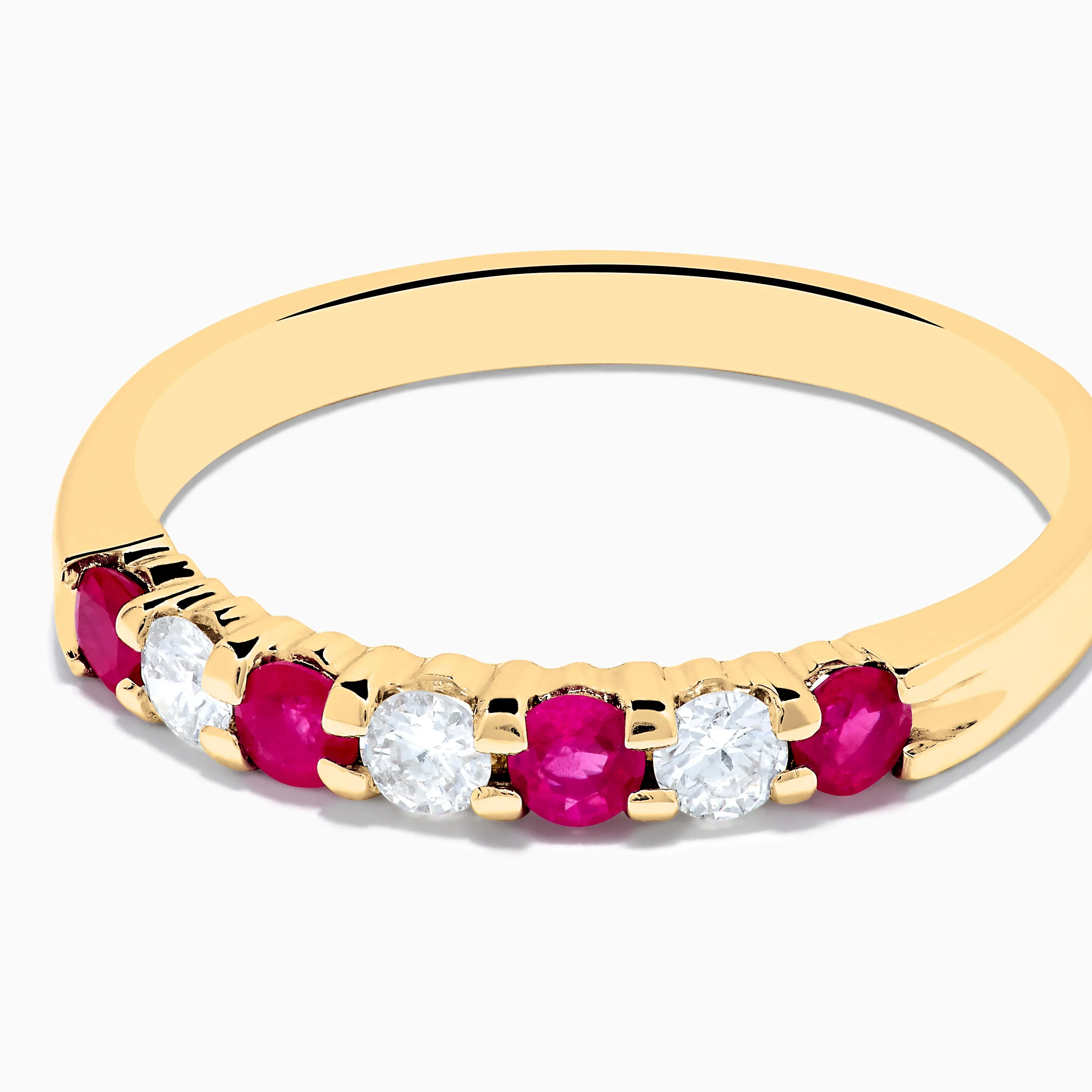 14K Yellow Gold 7-Stone Ruby & Diamond Band, 0.50 TCW sold by Effy product image thumbnail 2