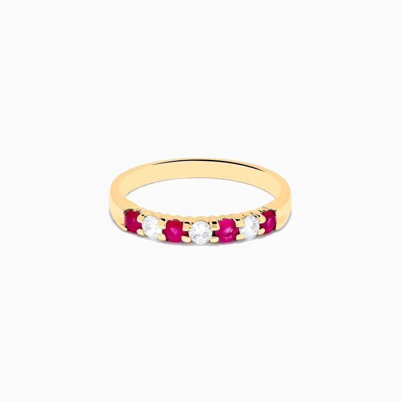 14K Yellow Gold 7-Stone Ruby & Diamond Band, 0.50 TCW sold by Effy