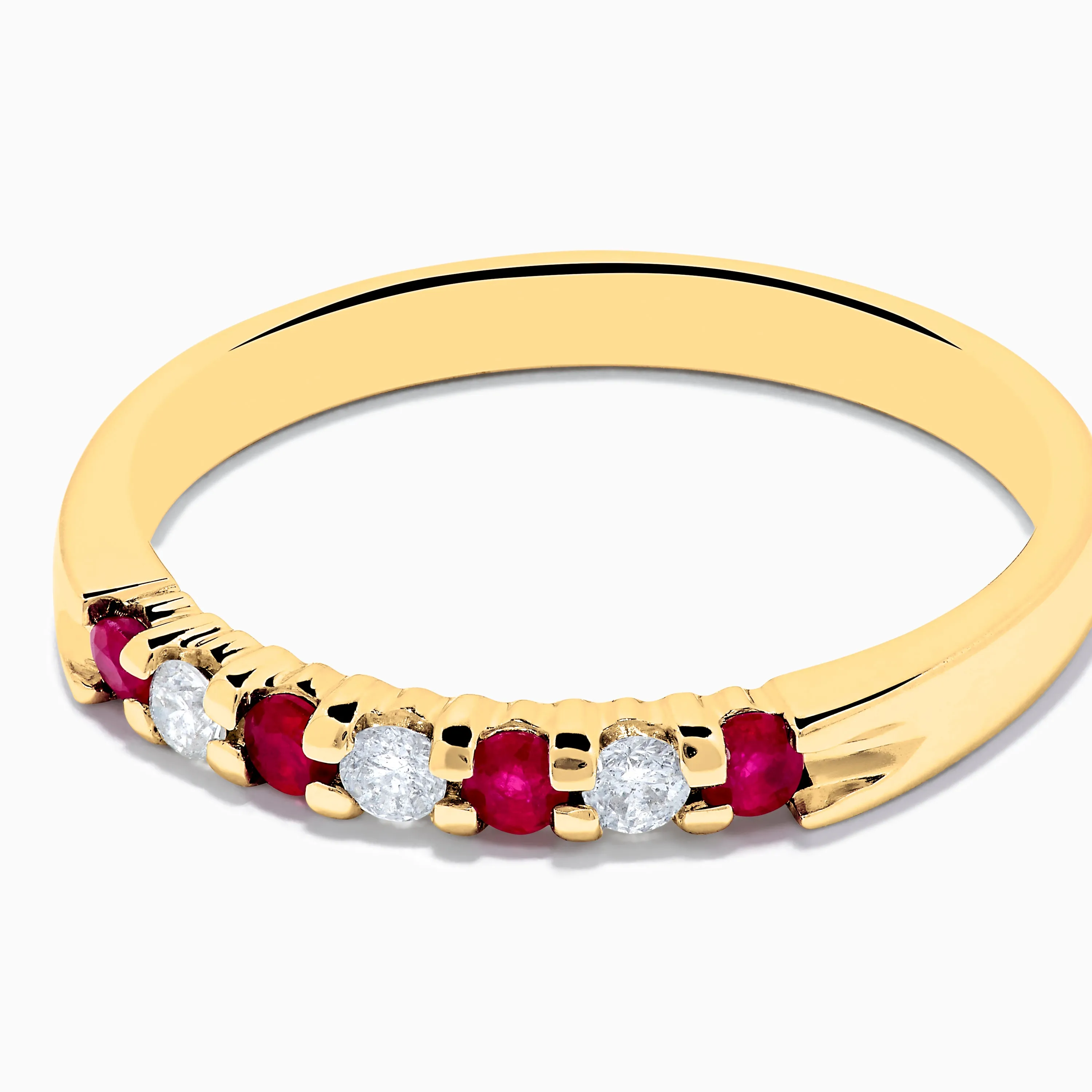 14K Yellow Gold 7-Stone Ruby & Diamond Band, 0.25 TCW sold by Effy product image thumbnail 2