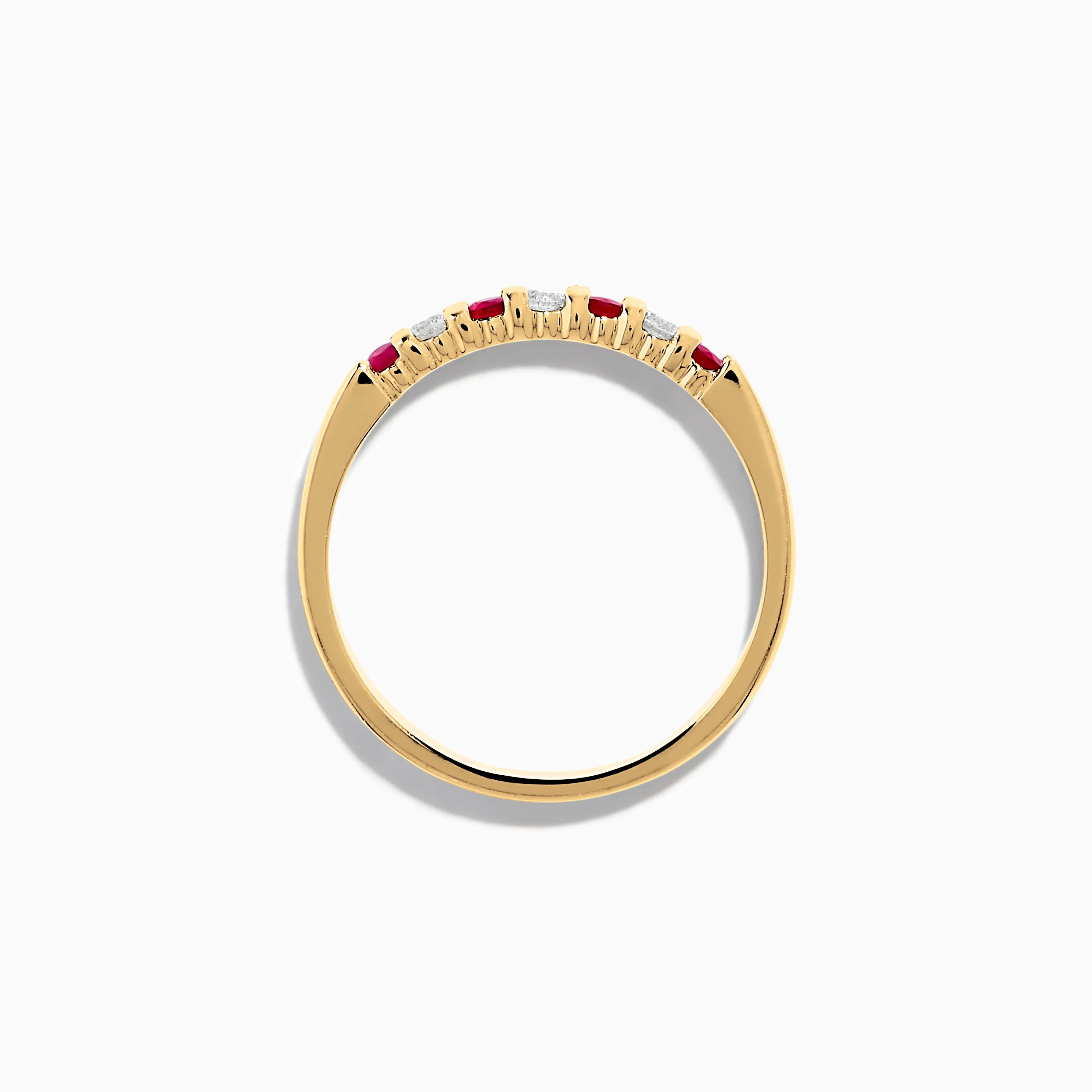 14K Yellow Gold 7-Stone Ruby & Diamond Band, 0.25 TCW sold by Effy product image thumbnail 3