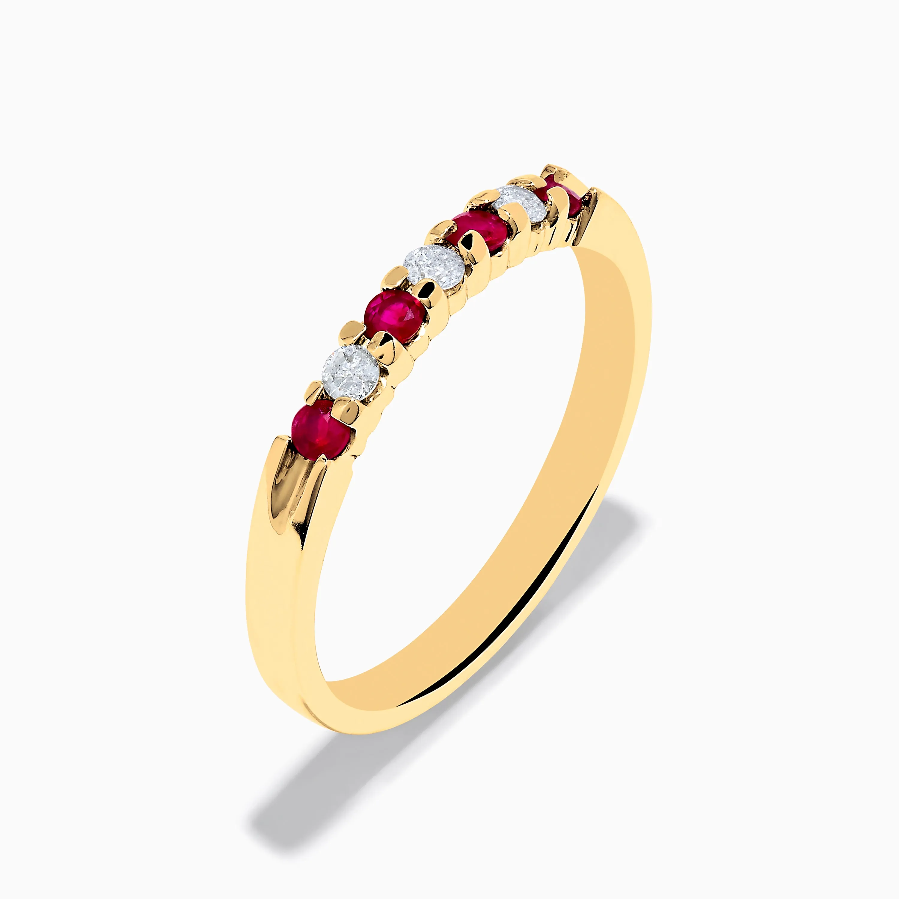 14K Yellow Gold 7-Stone Ruby & Diamond Band, 0.25 TCW sold by Effy product image thumbnail 4