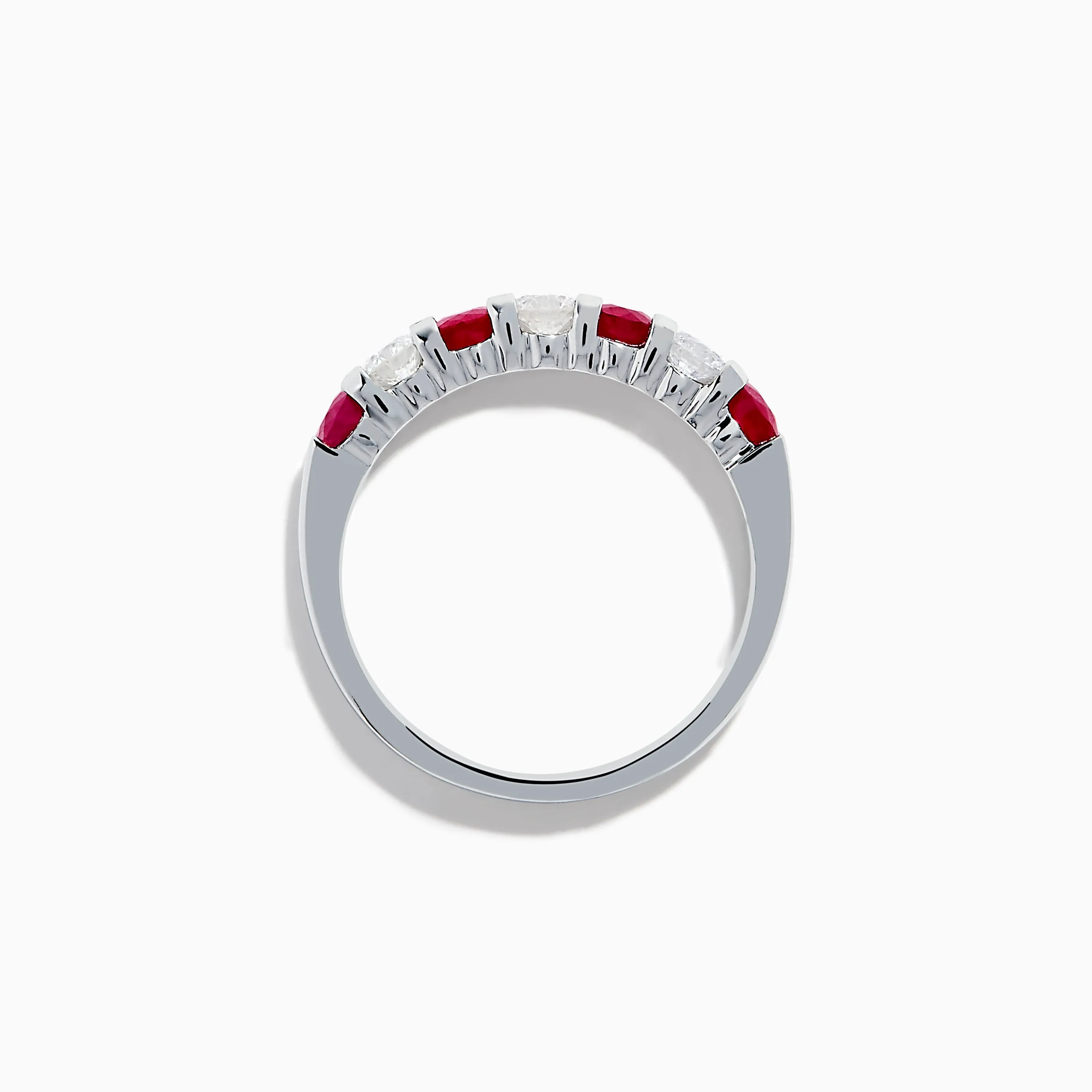 14K White Gold 7-Stone Ruby & Diamond Band, 1.00 TCW sold by Effy product image thumbnail 3