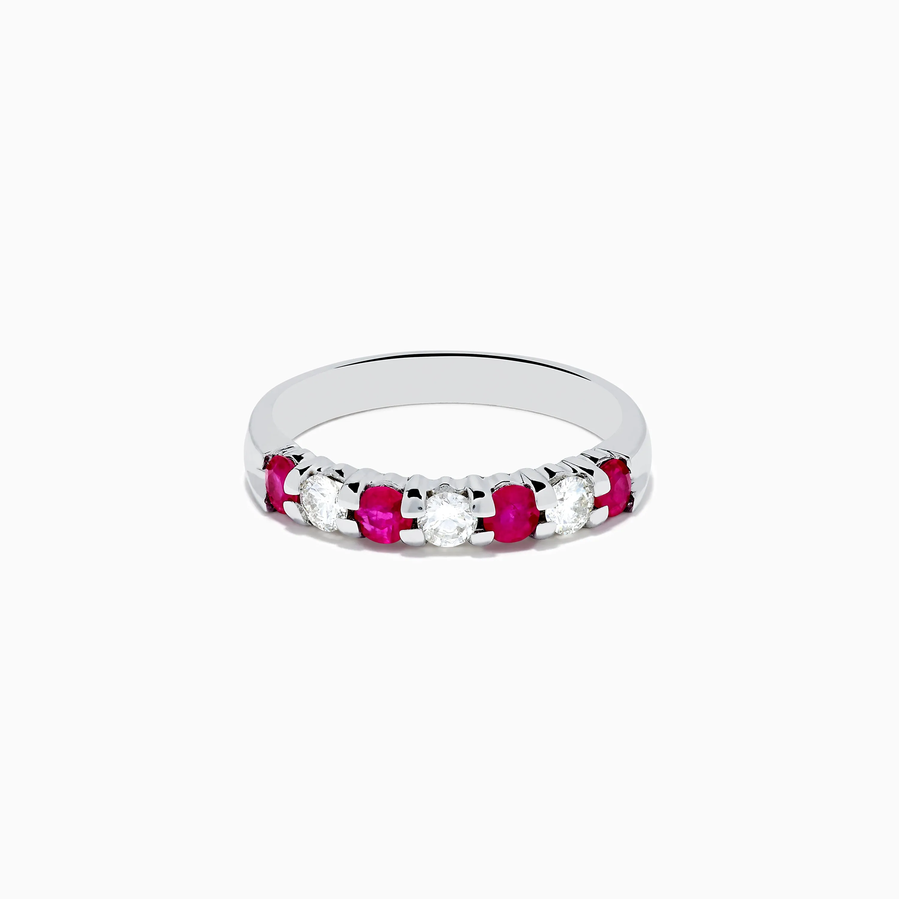 14K White Gold 7-Stone Ruby & Diamond Band, 0.65 TCW sold by Effy