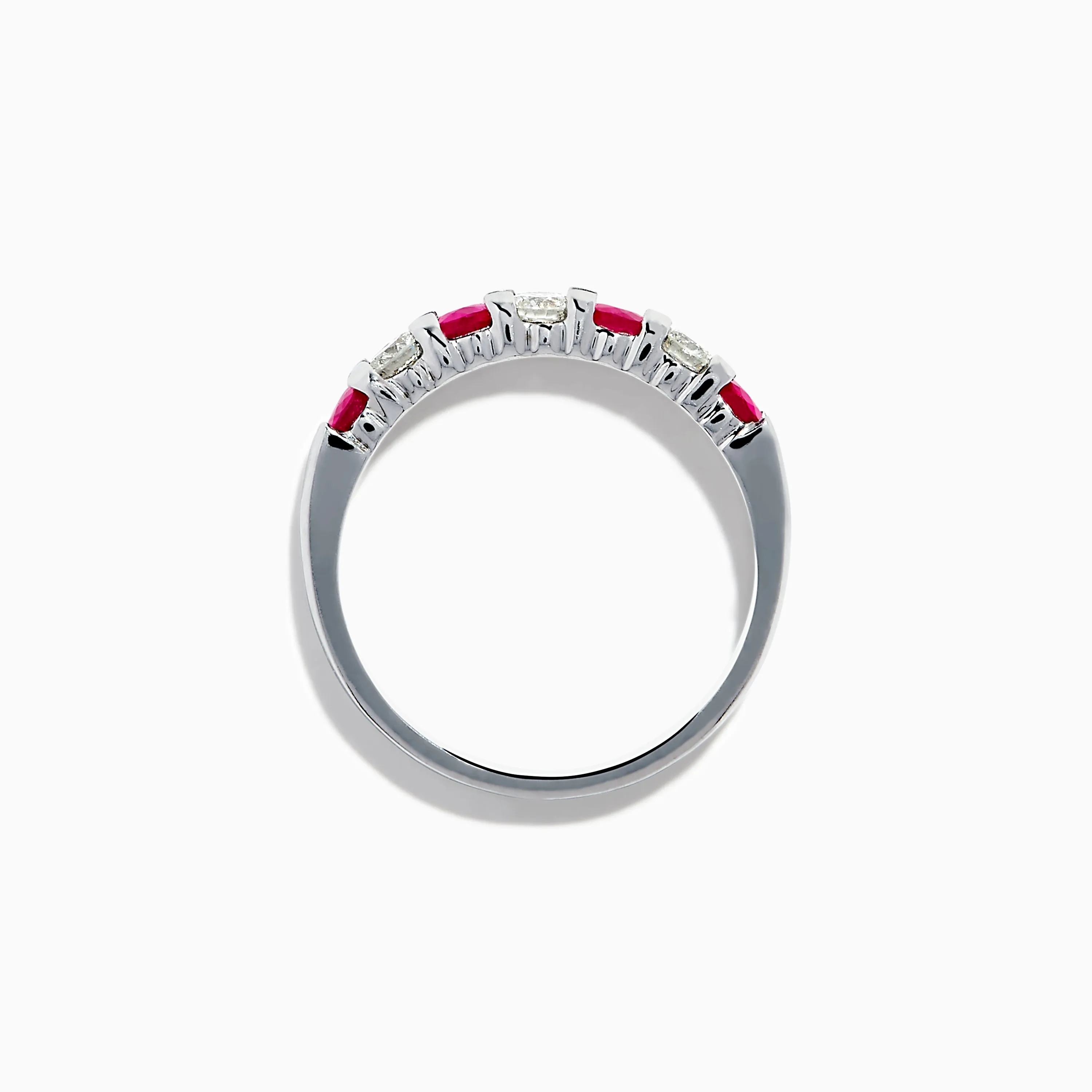 14K White Gold 7-Stone Ruby & Diamond Band, 0.65 TCW sold by Effy product image thumbnail 3