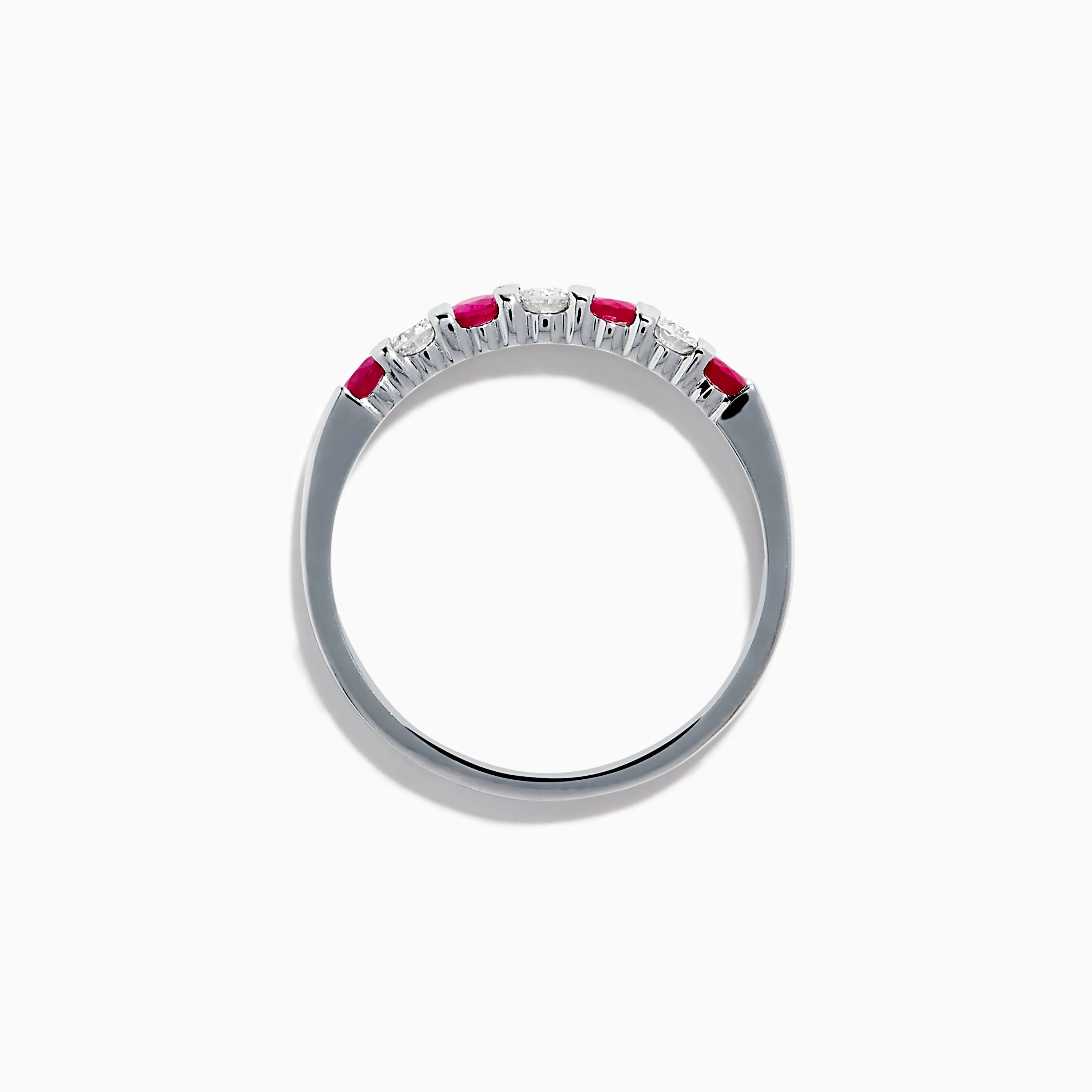 14K White Gold 7-Stone Ruby & Diamond Band, 0.50 TCW sold by Effy product image thumbnail 3