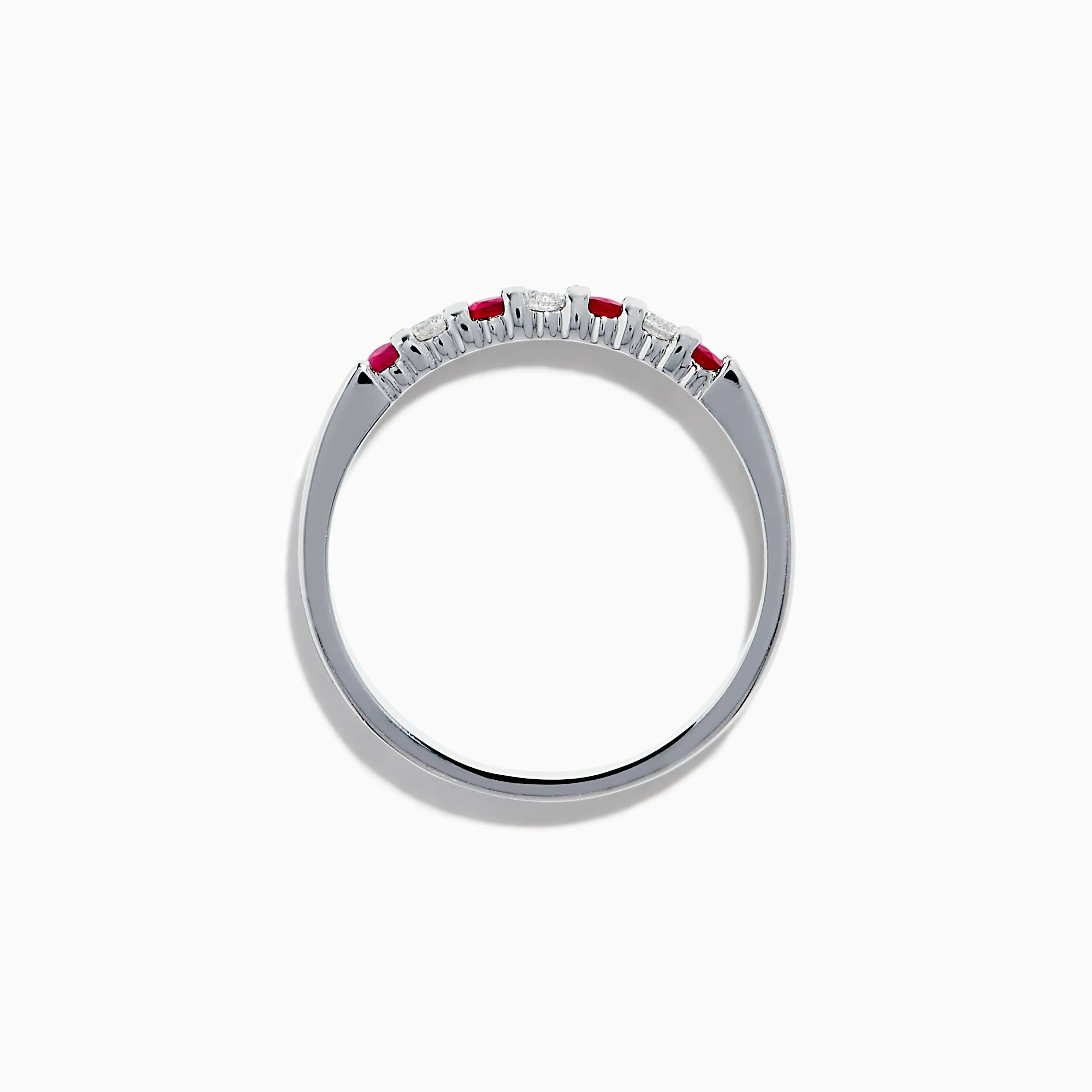 14K White Gold 7-Stone Ruby & Diamond Band, 0.25 TCW sold by Effy product image thumbnail 3