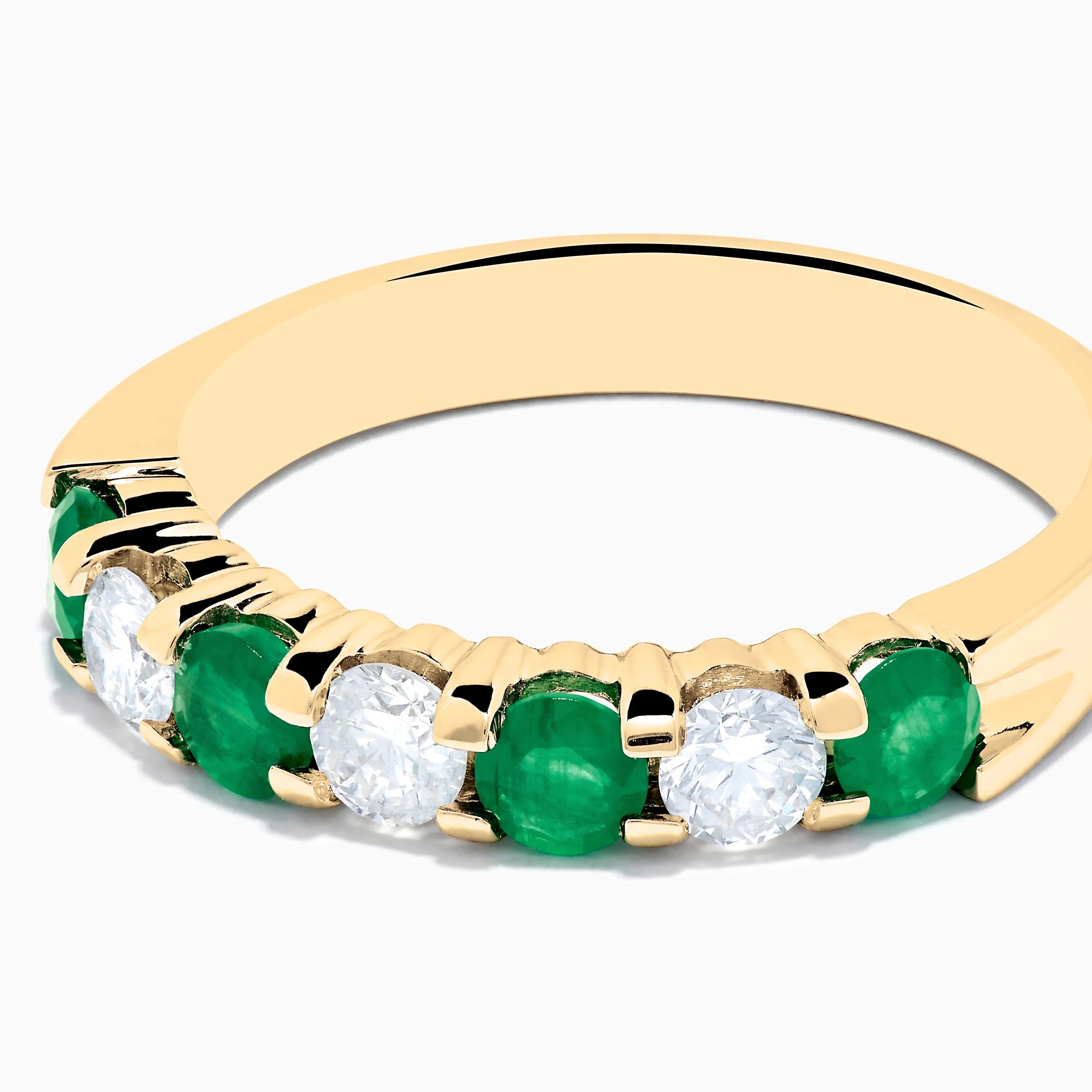 14K Yellow Gold 7-Stone Emerald & Diamond Band, 1.00 TCW sold by Effy product image thumbnail 2