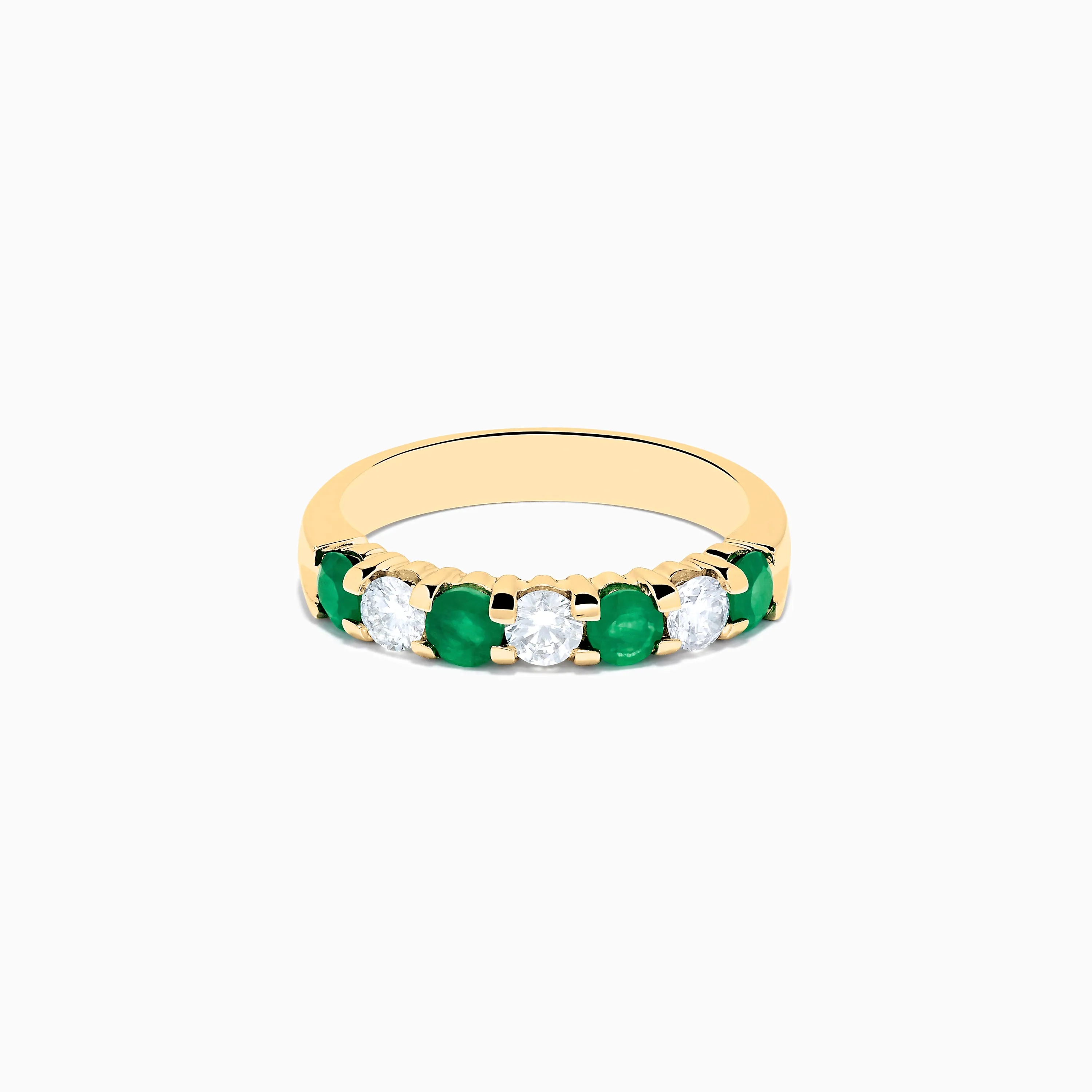 14K Yellow Gold 7-Stone Emerald & Diamond Band, 1.00 TCW sold by Effy