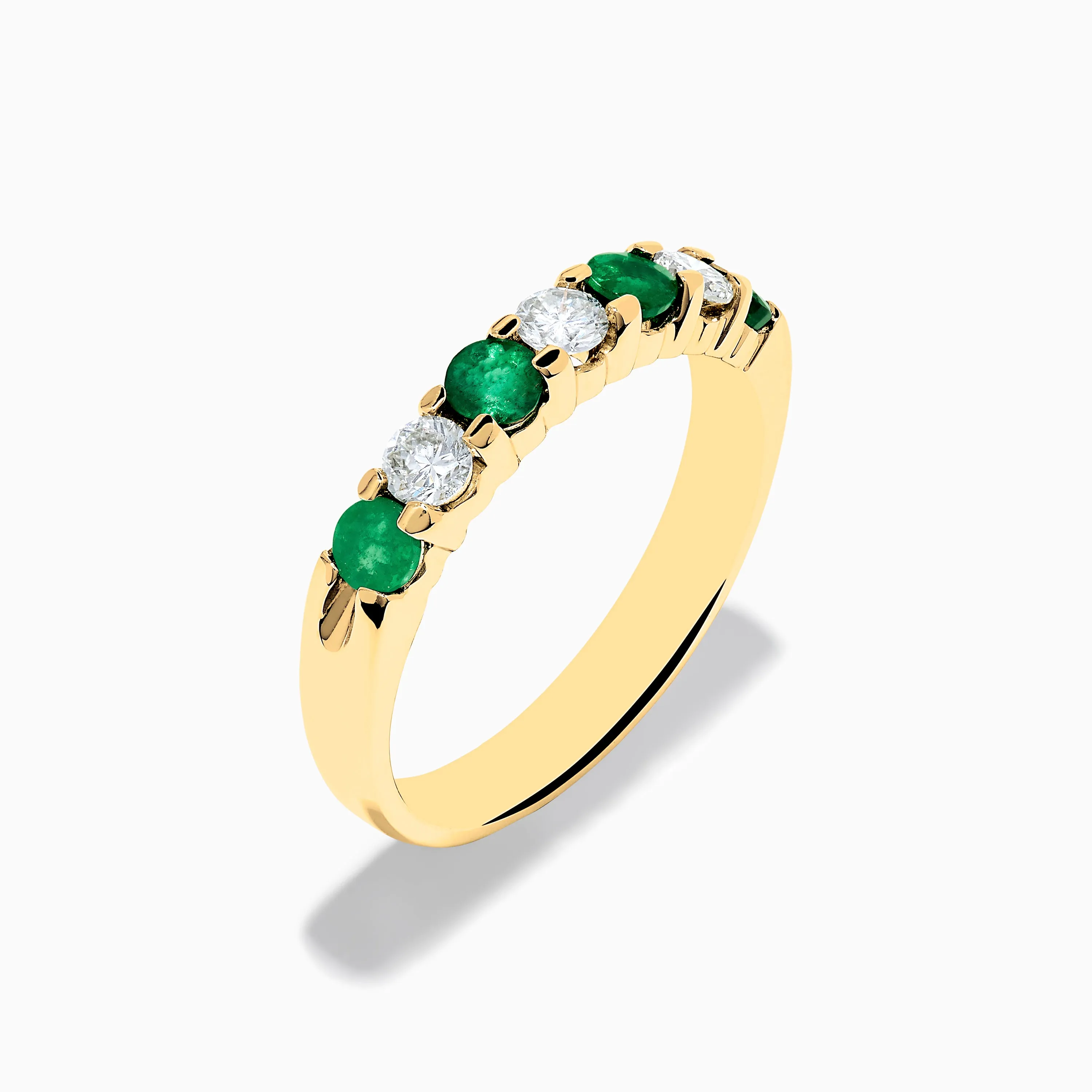 14K Yellow Gold 7-Stone Emerald & Diamond Band, 0.65 TCW sold by Effy product image thumbnail 4