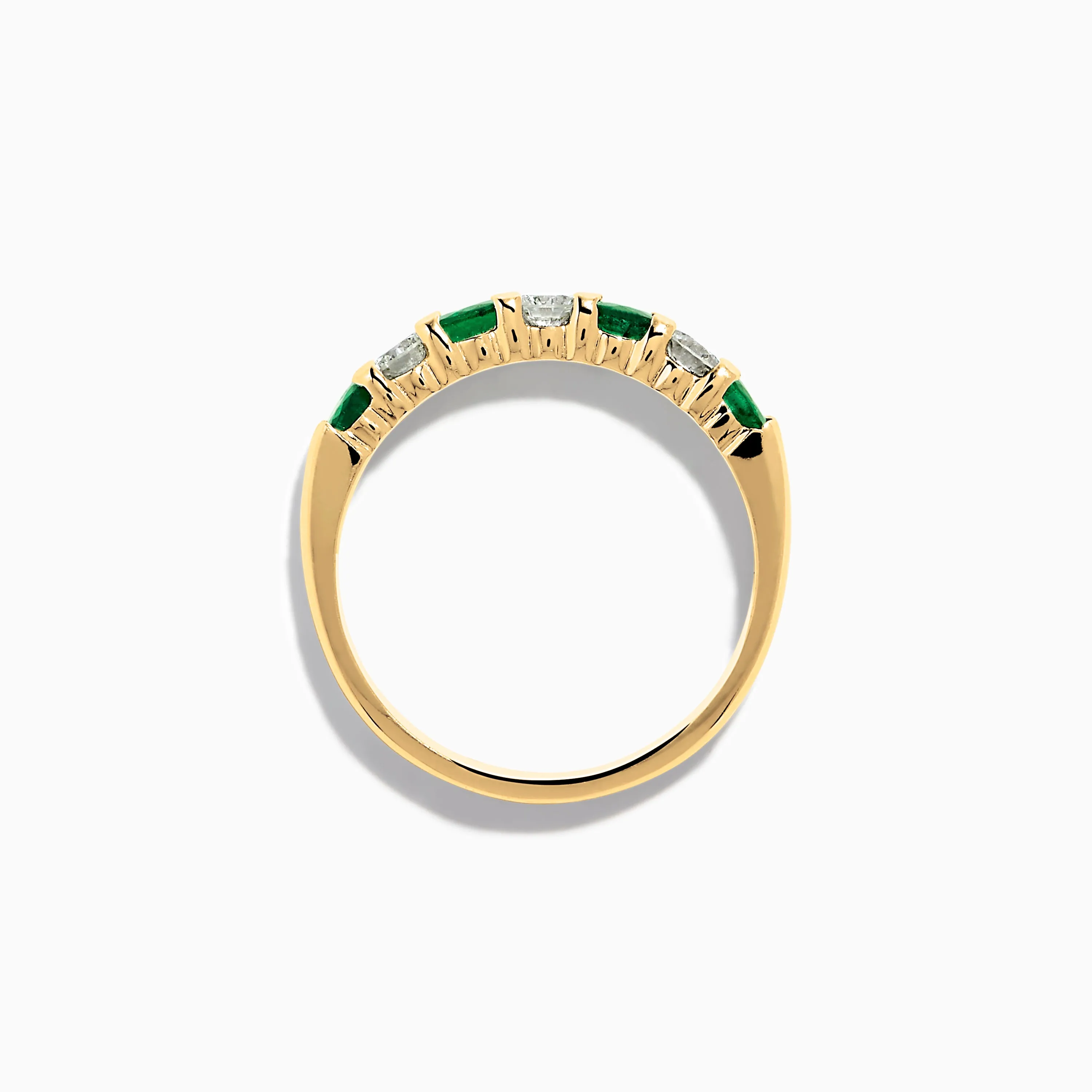 14K Yellow Gold 7-Stone Emerald & Diamond Band, 0.65 TCW sold by Effy product image thumbnail 3