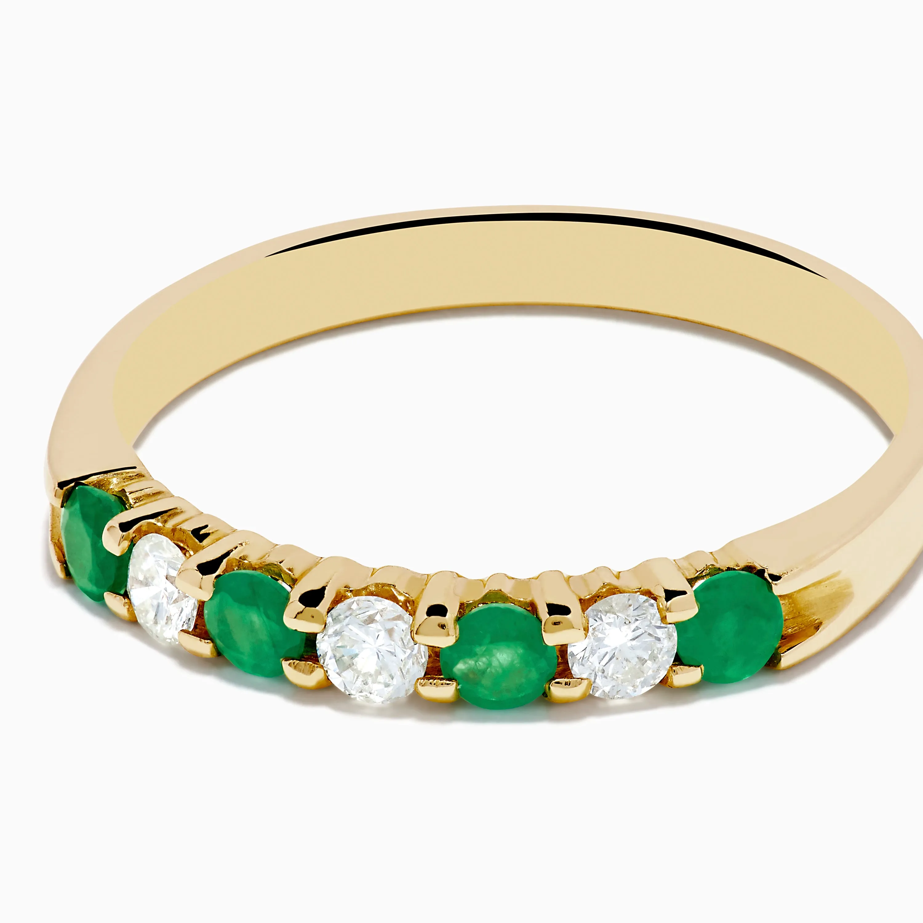 14K Yellow Gold 7-Stone Emerald & Diamond Band, 0.50 TCW sold by Effy product image thumbnail 2