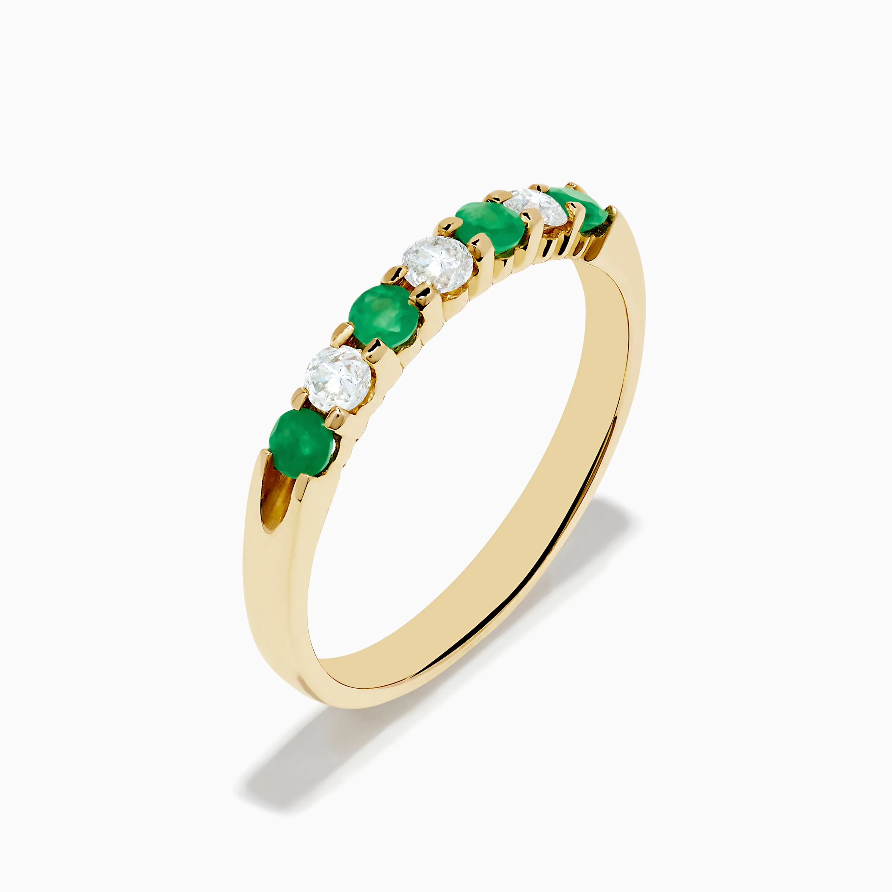 14K Yellow Gold 7-Stone Emerald & Diamond Band, 0.50 TCW sold by Effy product image thumbnail 4