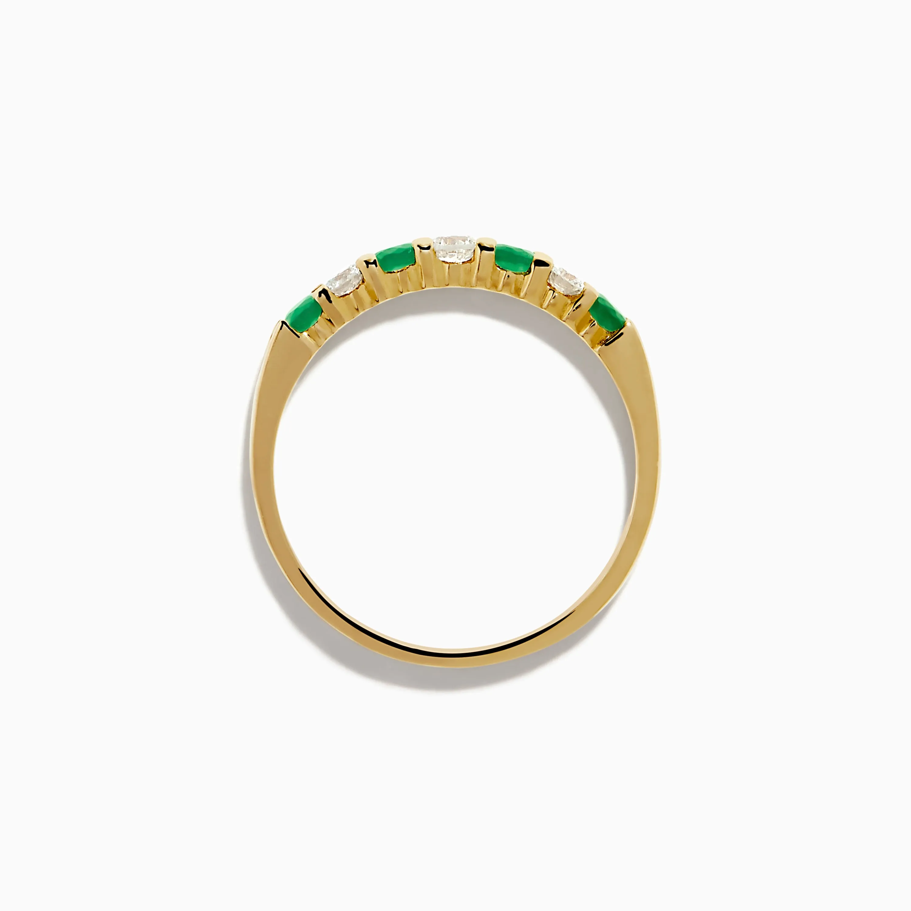 14K Yellow Gold 7-Stone Emerald & Diamond Band, 0.50 TCW sold by Effy product image thumbnail 3